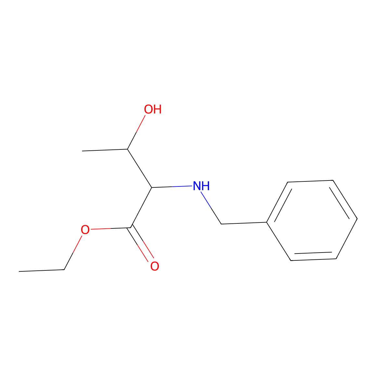 ethyl (2S,3R)-2-(benzylamino)-3-hydroxybutanoate molecular structure, CAS 2580093-75-8