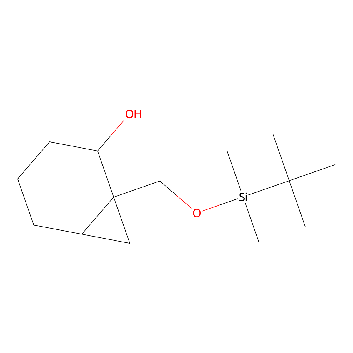 rac-(1R,2S,6S)-1-{[(tert-butyldimethylsilyl)oxy]methyl}bicyclo[4.1.0]heptan-2-ol molecular structure, CAS 2580093-78-1