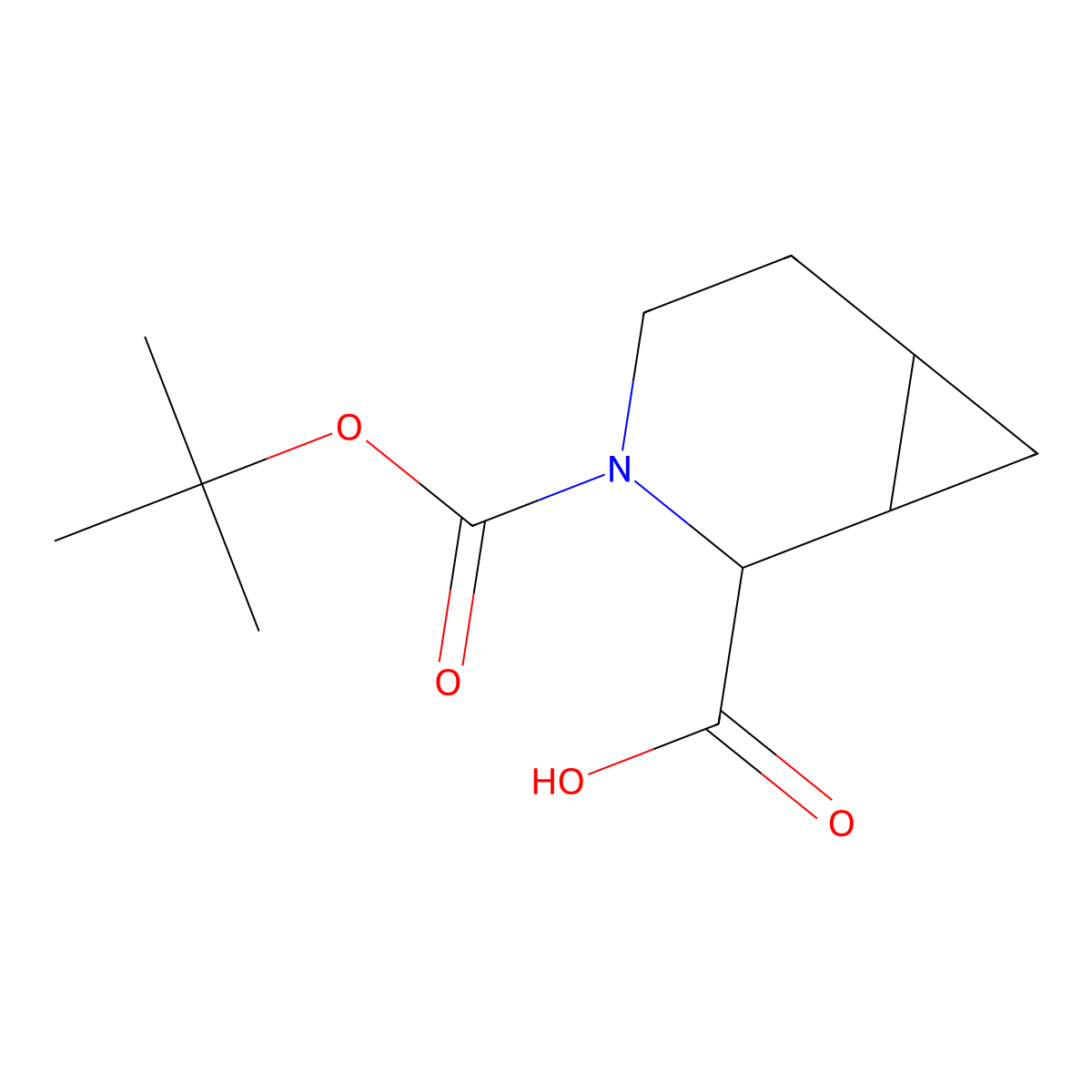 rac-(1R,2R,6R)-3-[(tert-butoxy)carbonyl]-3-azabicyclo[4.1.0]heptane-2-carboxylic acid molecular structure, CAS 2580093-96-3