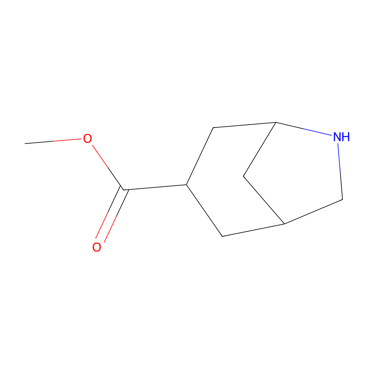rac-methyl (1R,3R,5R)-6-azabicyclo[3.2.1]octane-3-carboxylate molecular structure, CAS 2580093-99-6