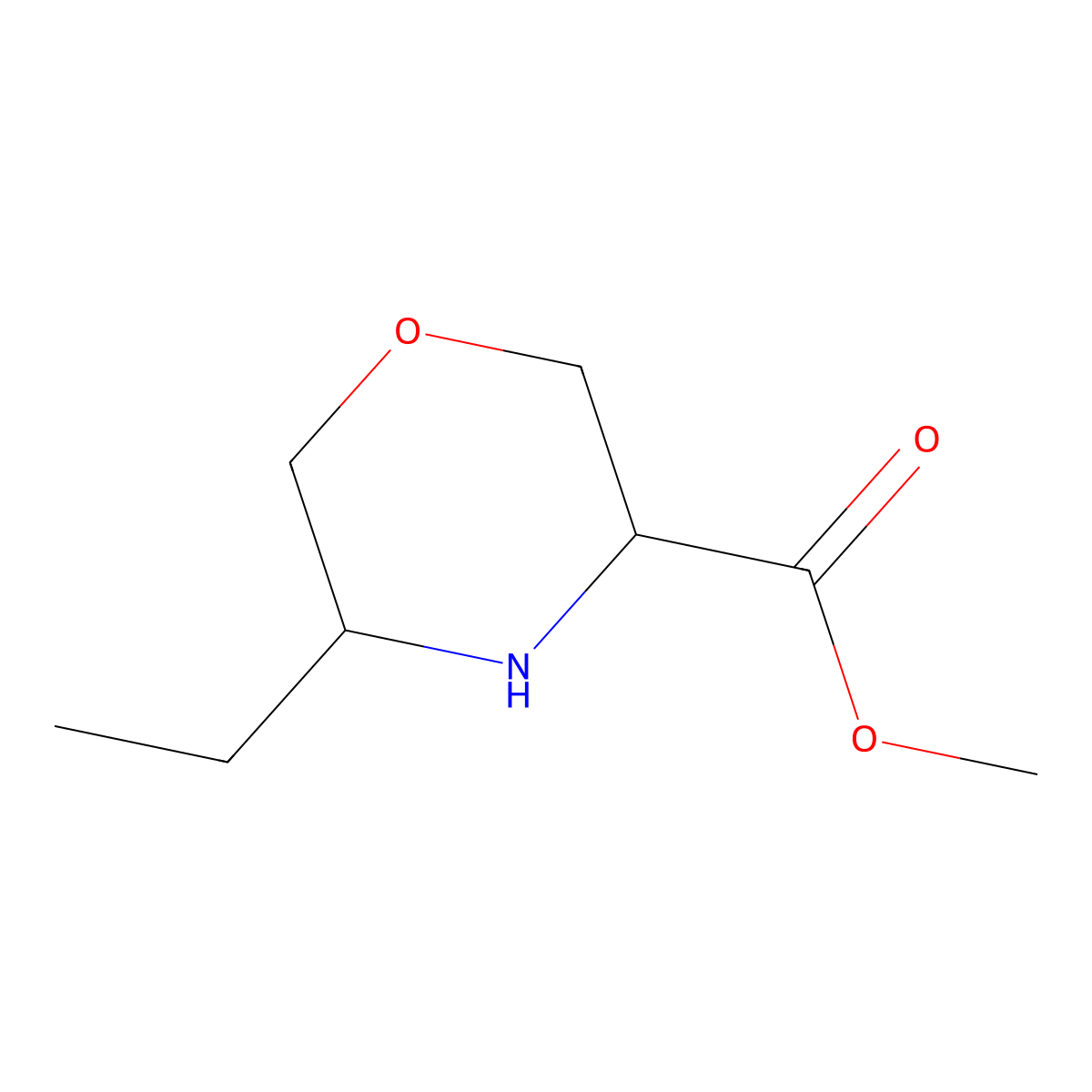 methyl (3R,5R)-5-ethylmorpholine-3-carboxylate molecular structure, CAS 2580094-05-7