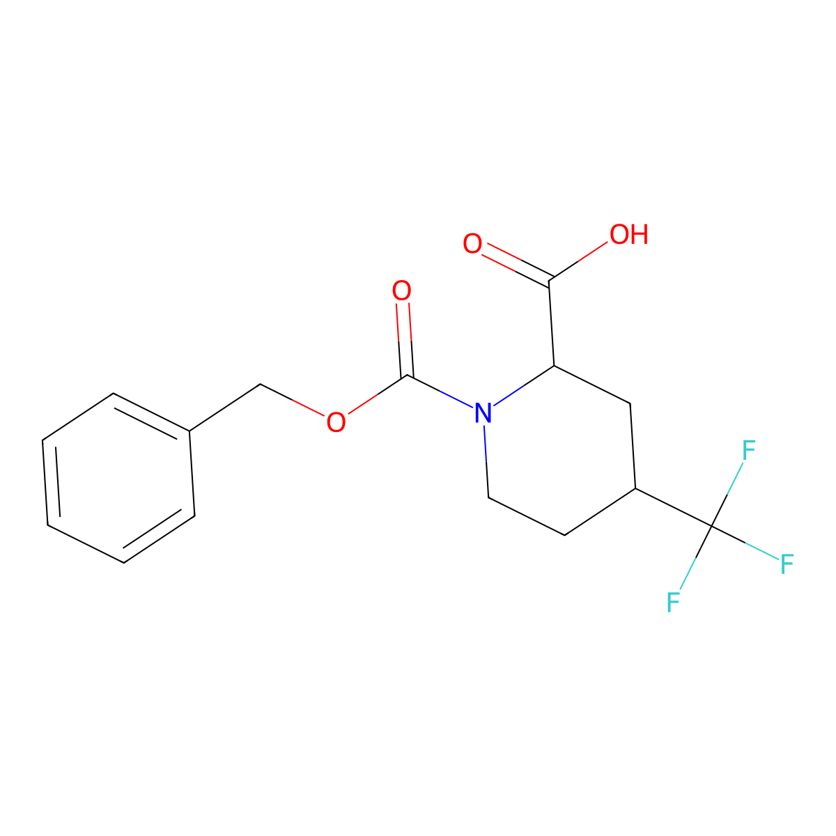 (2S,4S)-4-Trifluoromethyl-piperidine-1,2-dicarboxylic acid 1-benzyl ester molecular structure, CAS 2580094-13-7