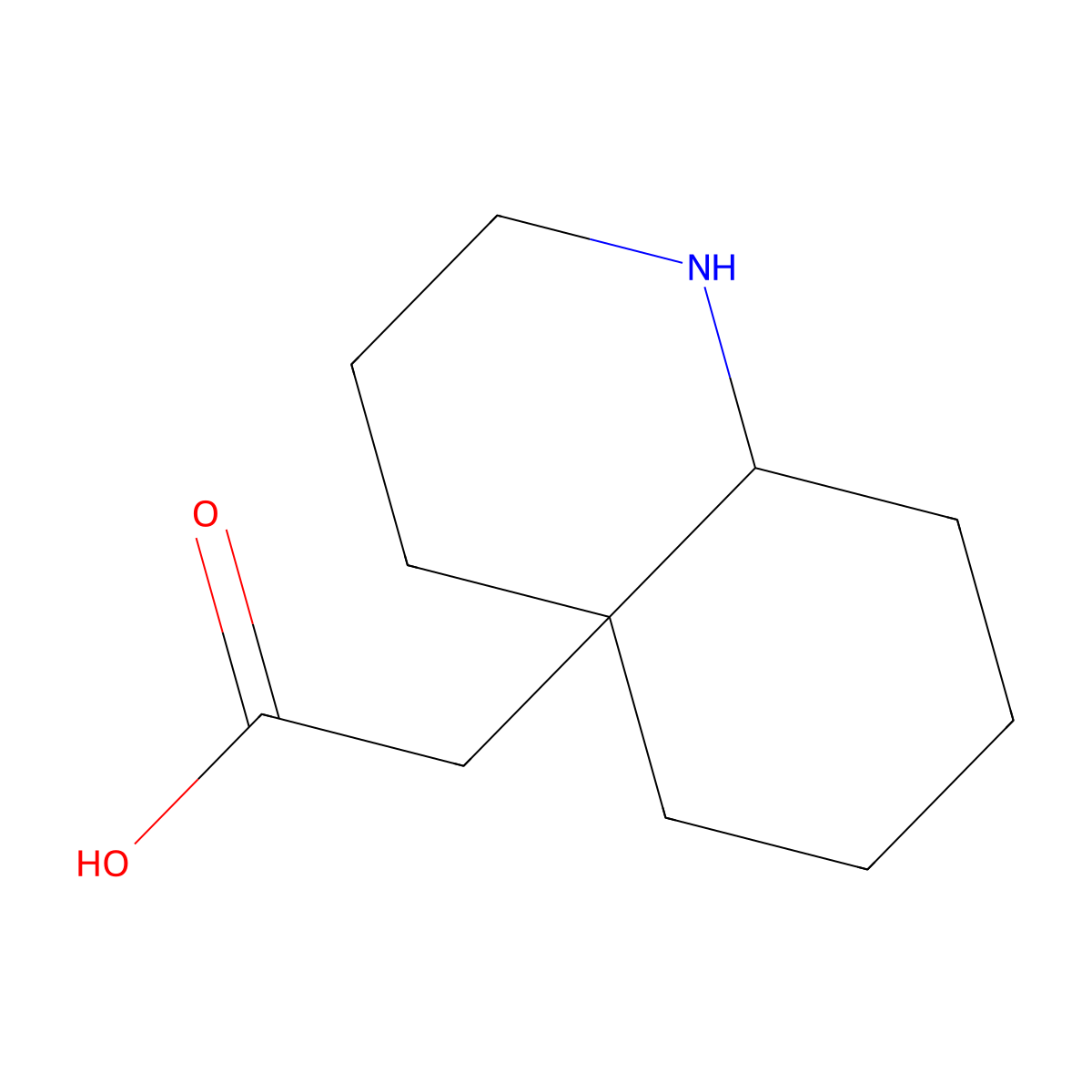 rac-2-[(4aR,8aS)-decahydroquinolin-4a-yl]acetic acid molecular structure, CAS 2580094-19-3