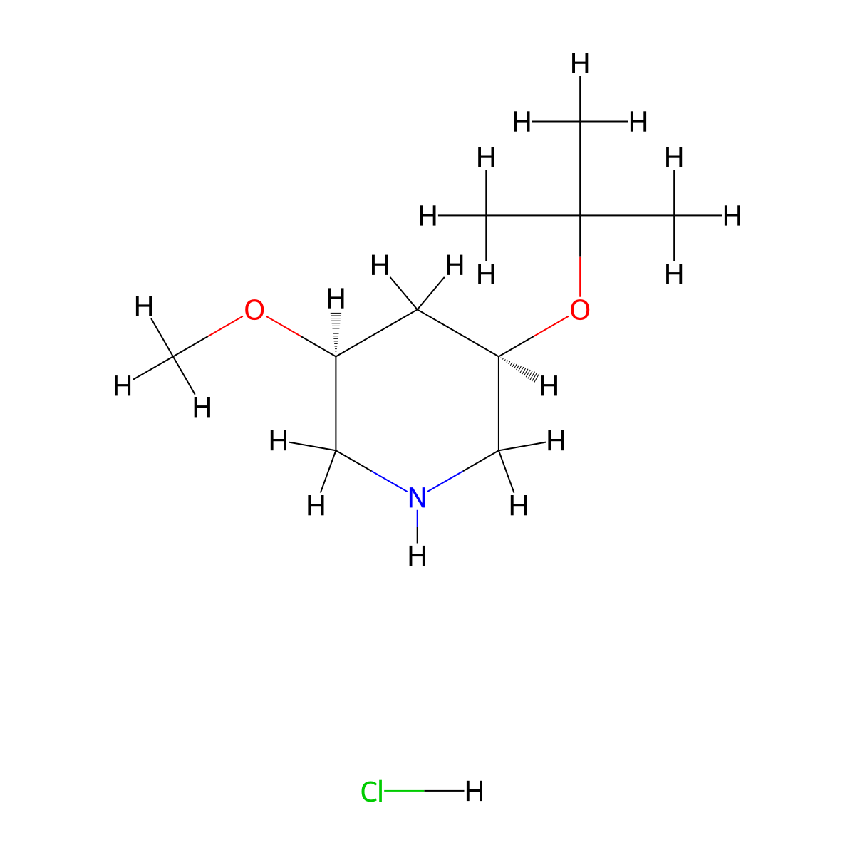 (3R,5S)-3-(tert-butoxy)-5-methoxypiperidine hydrochloride molecular structure, CAS 2580094-23-9