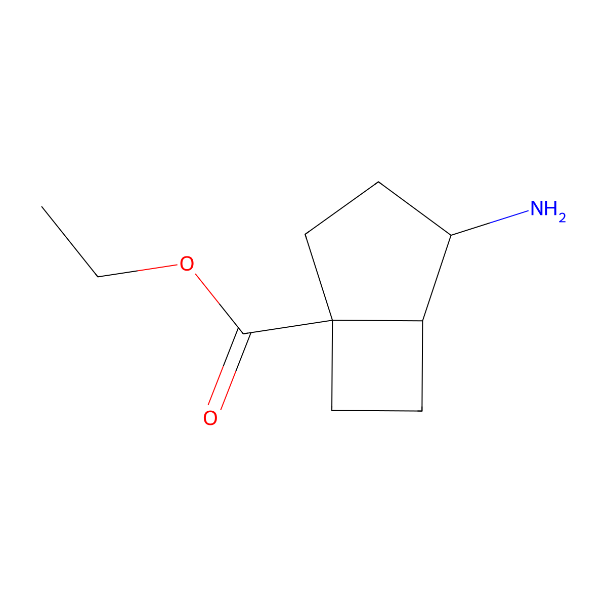 rac-ethyl (1R,4S,5S)-4-aminobicyclo[3.2.0]heptane-1-carboxylate molecular structure, CAS 2580094-63-7