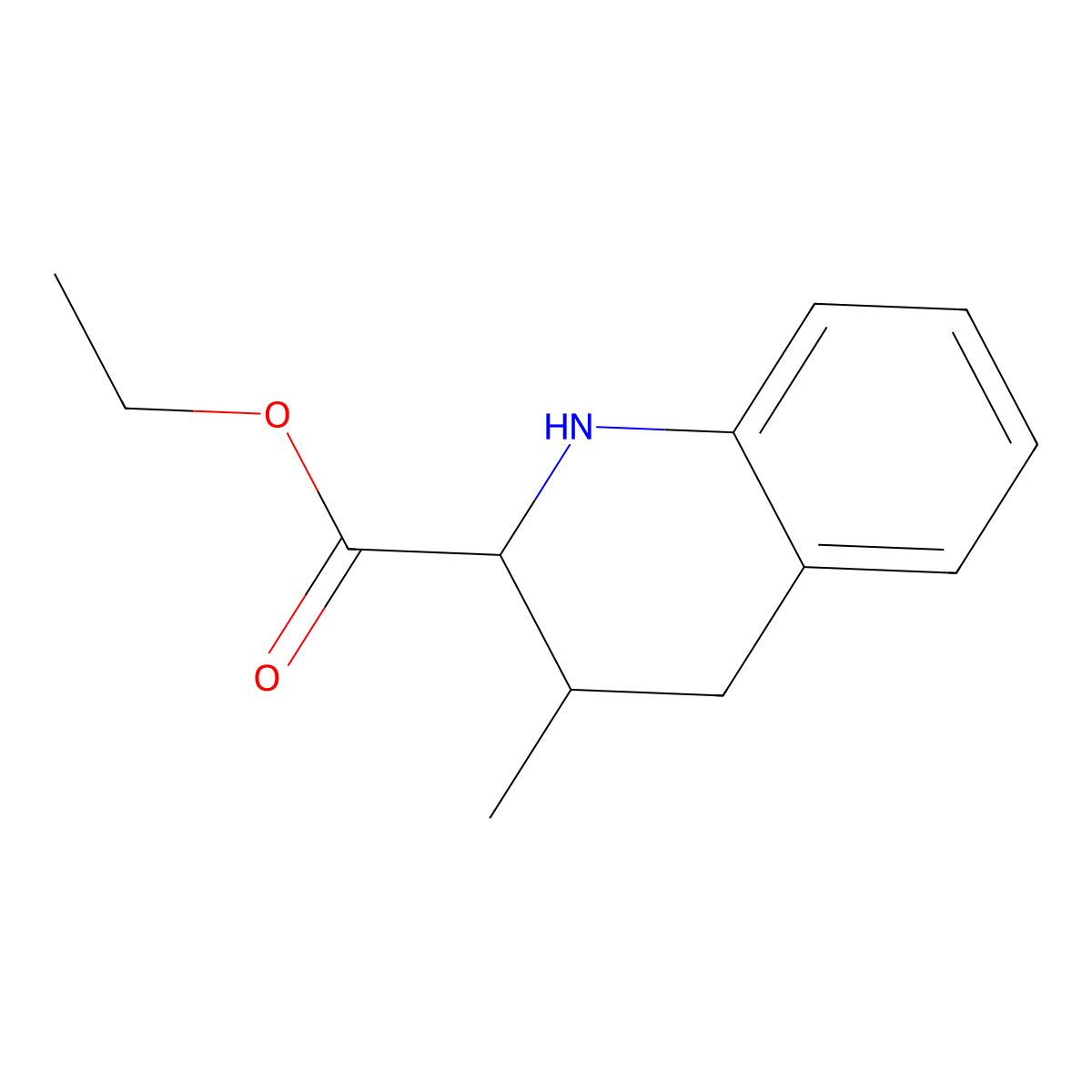 rac-ethyl (2R,3S)-3-methyl-1,2,3,4-tetrahydroquinoline-2-carboxylate molecular structure, CAS 2580094-70-6