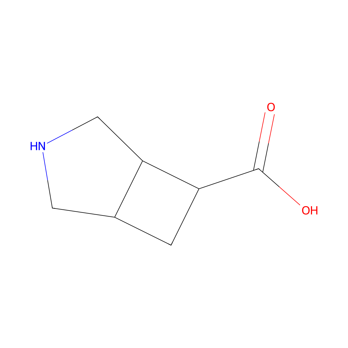 rac-(1R,5R,6S)-3-azabicyclo[3.2.0]heptane-6-carboxylic acid molecular structure, CAS 2580094-77-3