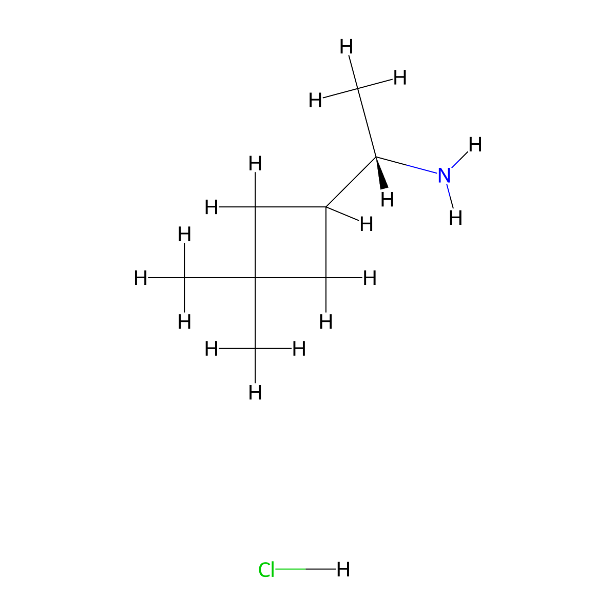 (S)-1-(3,3-Dimethylcyclobutyl)ethanamine Hydrochloride molecular structure, CAS 2580094-98-8