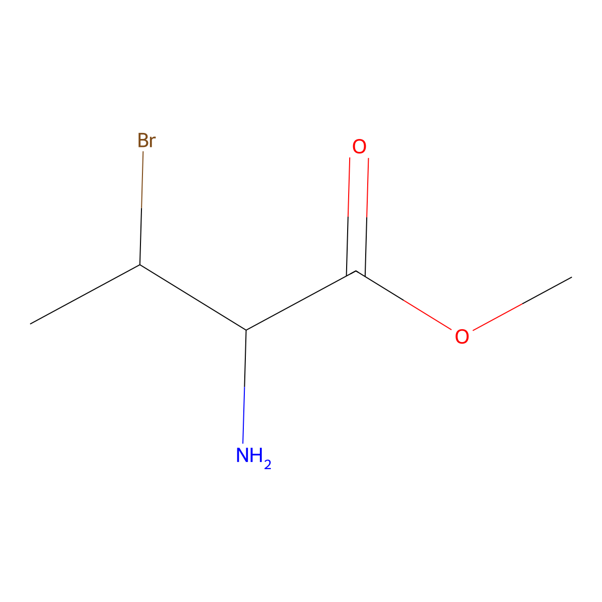methyl (2R,3R)-2-amino-3-bromobutanoate molecular structure, CAS 2580095-01-6