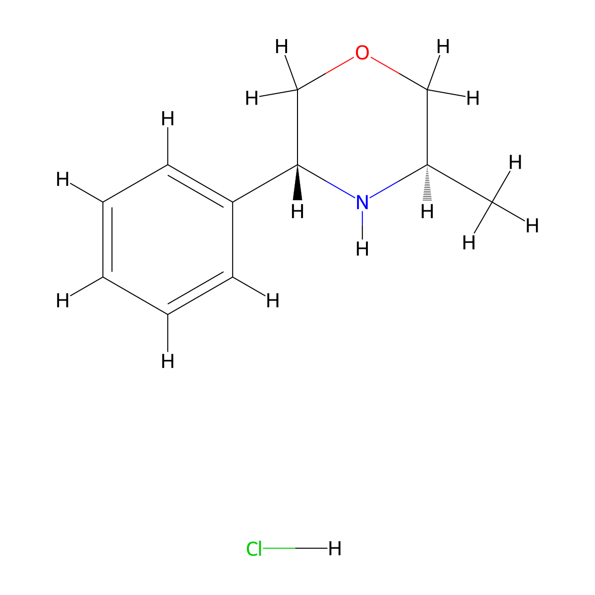 (3R,5R)-3-methyl-5-phenylmorpholinehydrochloride molecular structure, CAS 2580095-18-5