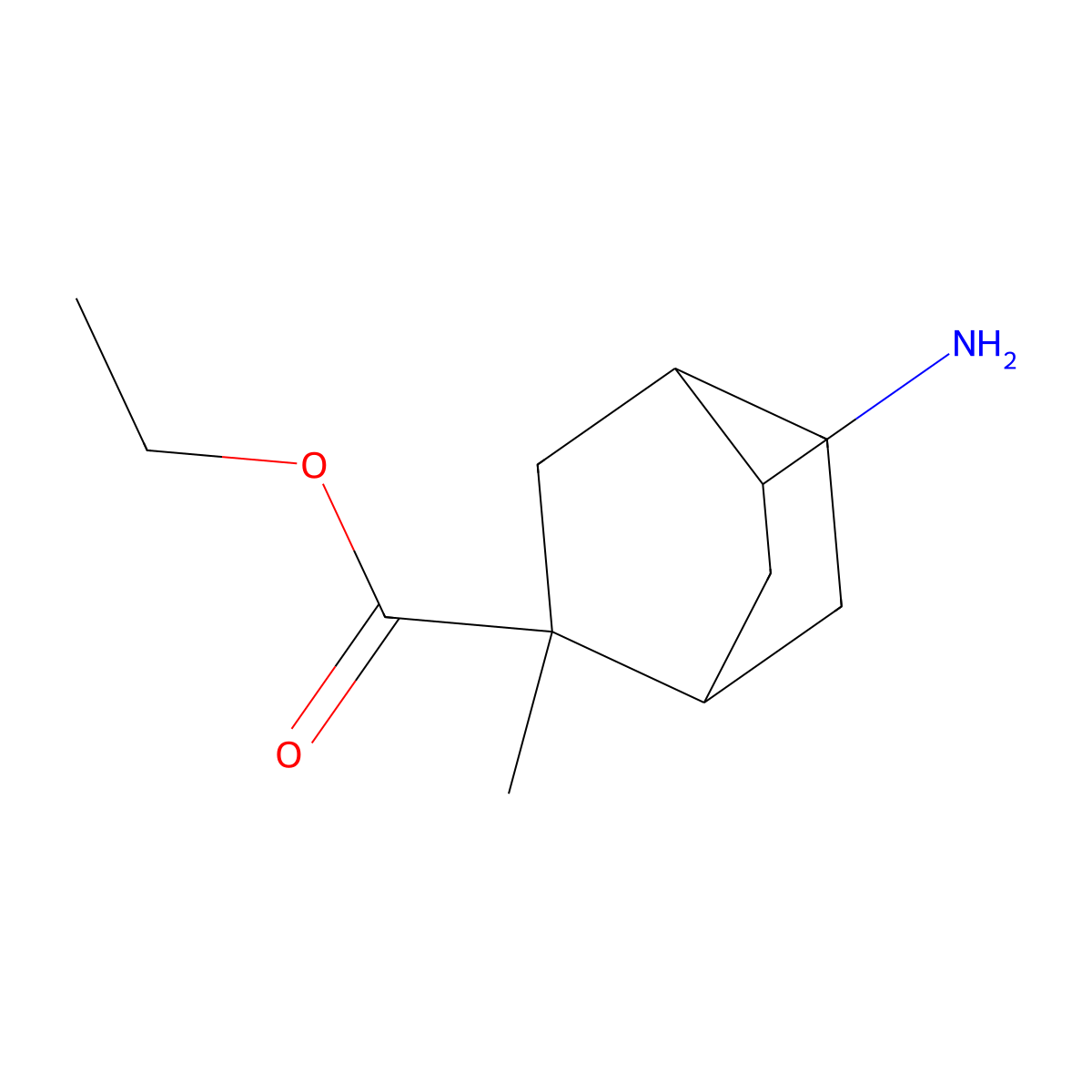 rac-ethyl (1R,2R,4R,5R)-5-amino-2-methylbicyclo[2.2.2]octane-2-carboxylate molecular structure, CAS 2580095-30-1