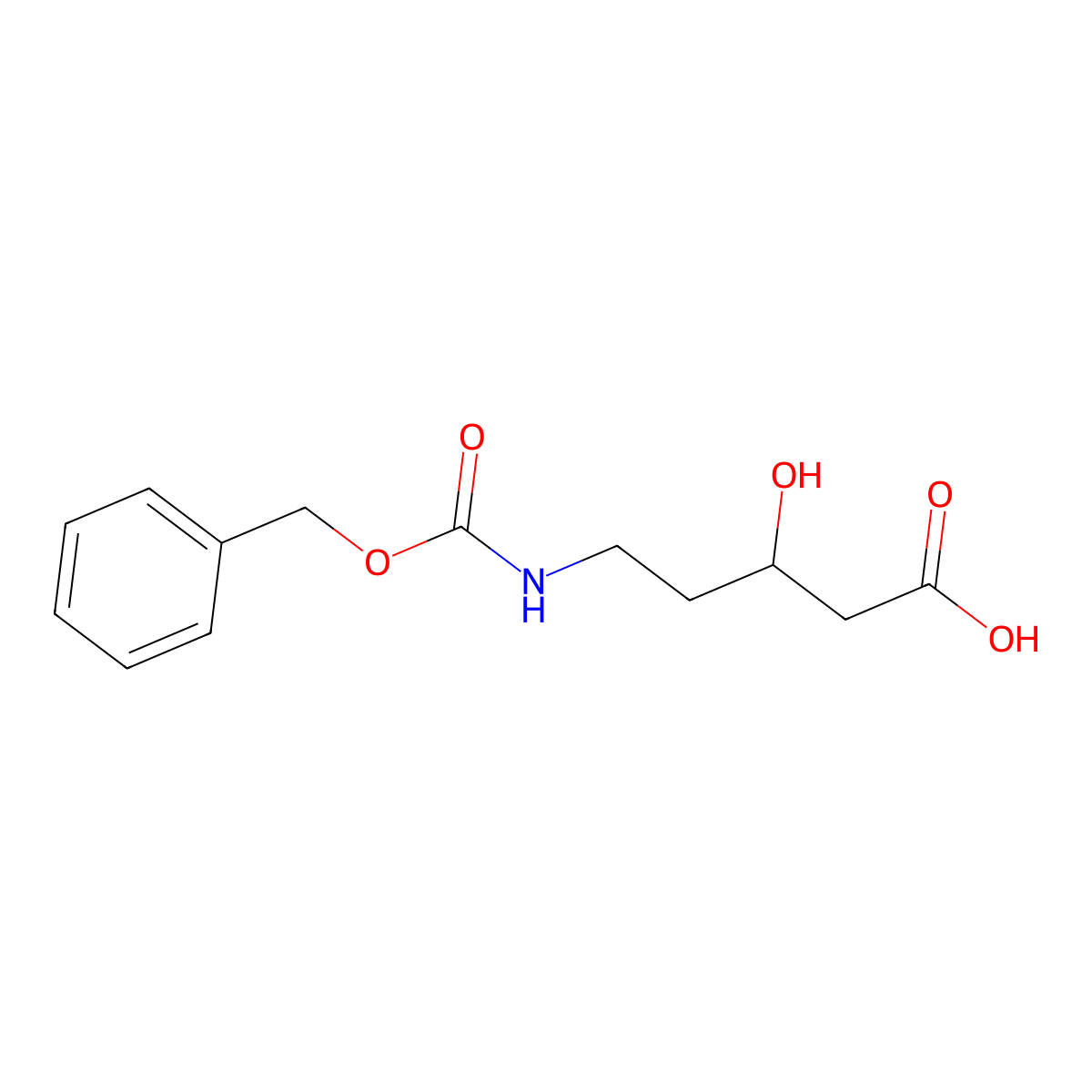 (3S)-5-{[(benzyloxy)carbonyl]amino}-3-hydroxypentanoic acid molecular structure, CAS 2580095-31-2