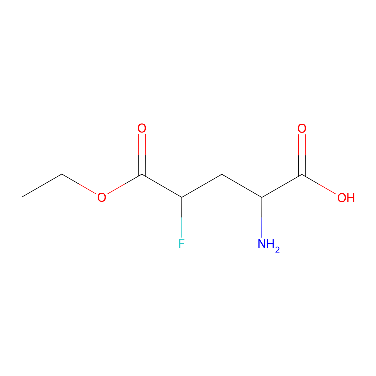 (2S,4R)-2-amino-5-ethoxy-4-fluoro-5-oxopentanoic acid molecular structure, CAS 2580095-58-3