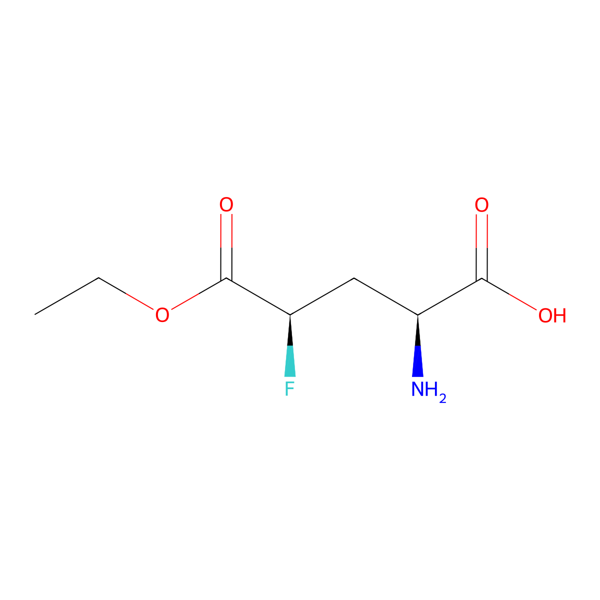 (2S,4R)-2-amino-5-ethoxy-4-fluoro-5-oxopentanoic acid molecular structure, CAS 2580095-58-3