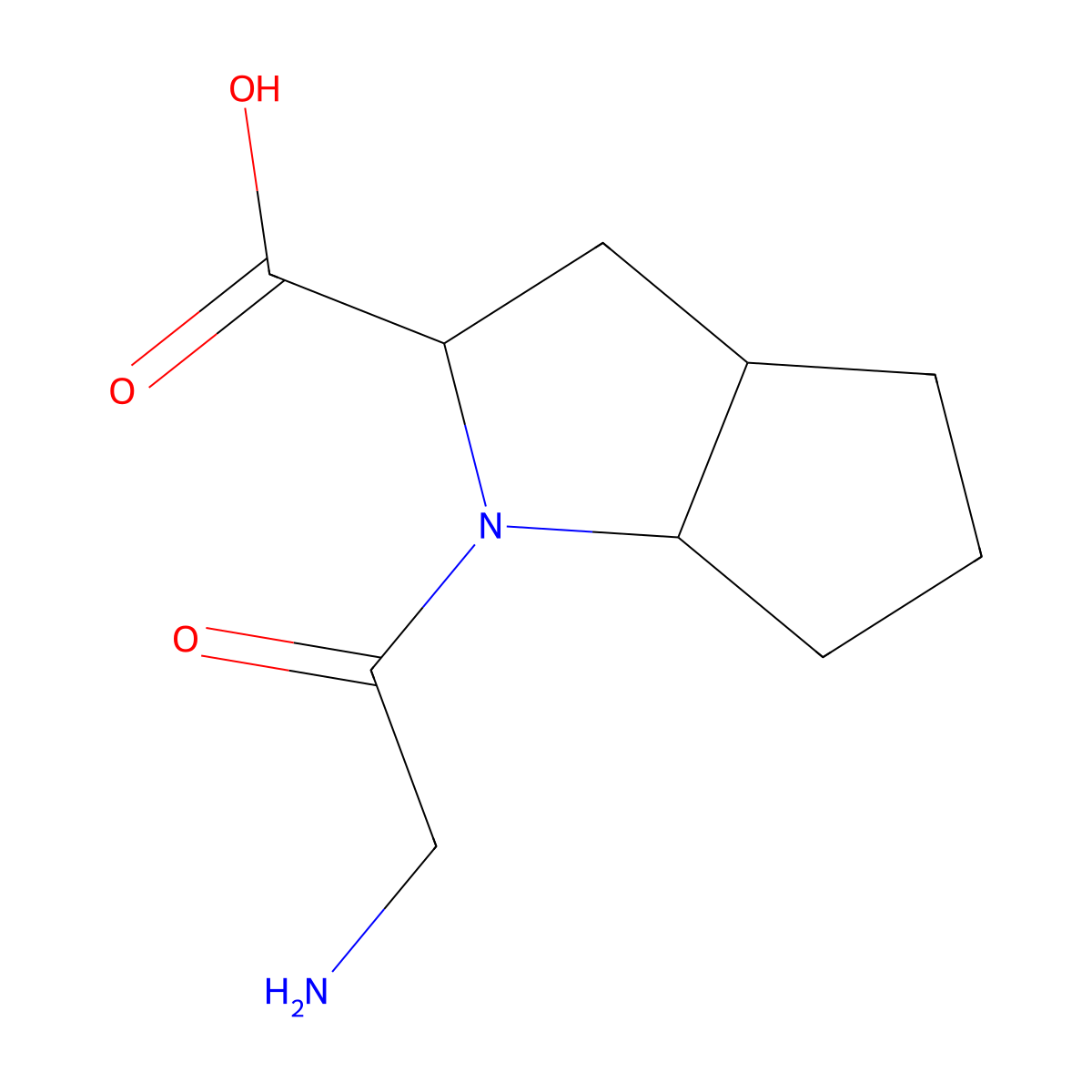 (2S,3aS,6aS)-1-(2-aminoacetyl)-octahydrocyclopenta[b]pyrrole-2-carboxylic acid molecular structure, CAS 2580095-64-1