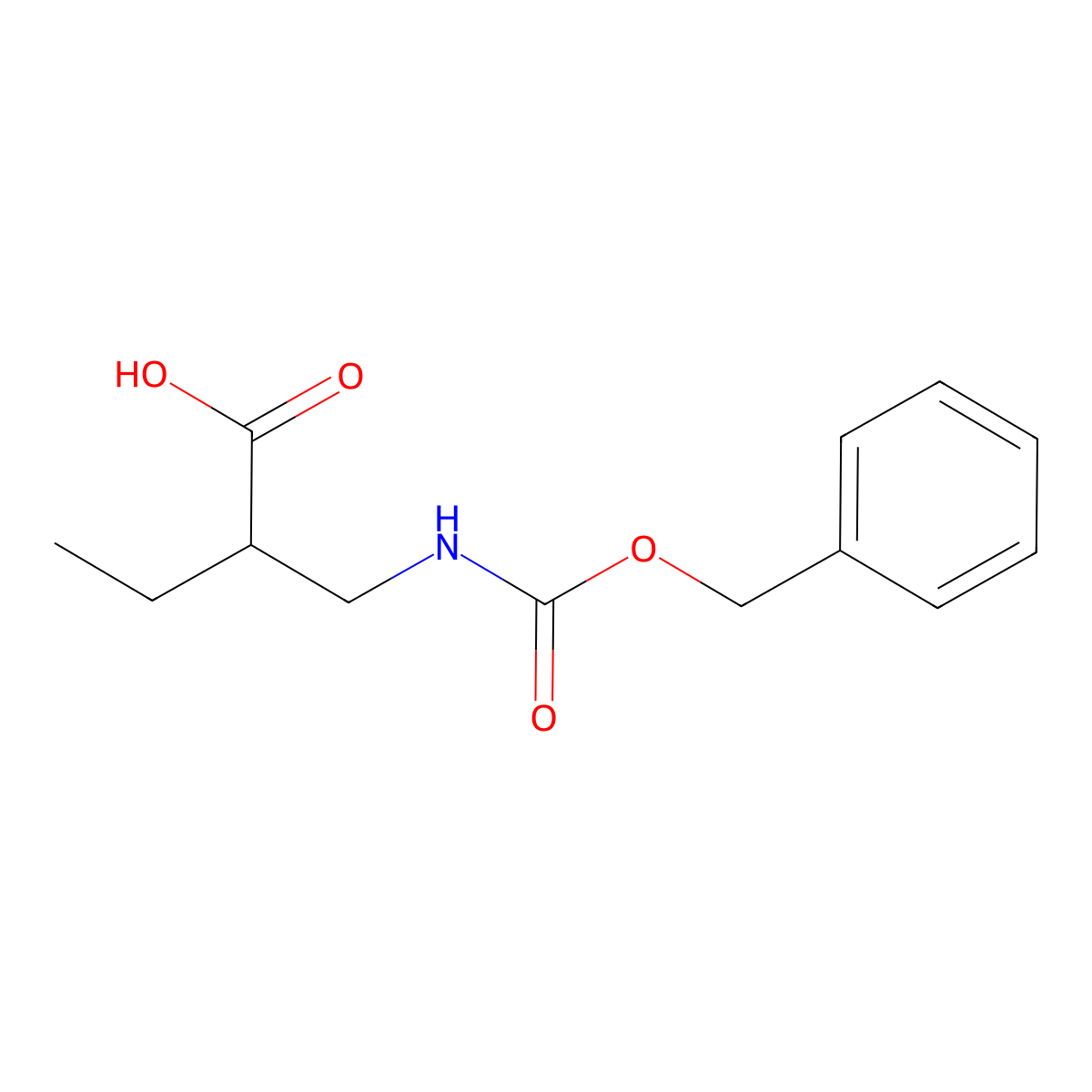 (2R)-2-({[(benzyloxy)carbonyl]amino}methyl)butanoic acid molecular structure, CAS 2580095-67-4