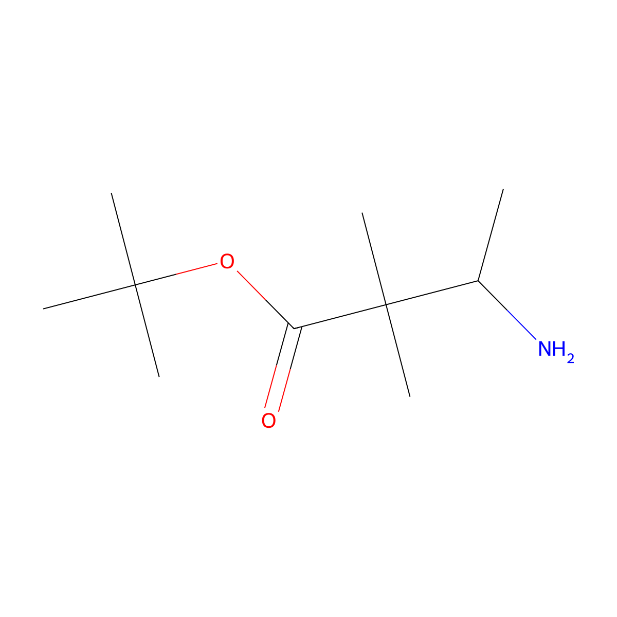 tert-butyl (3S)-3-amino-2,2-dimethylbutanoate molecular structure, CAS 2580095-75-4