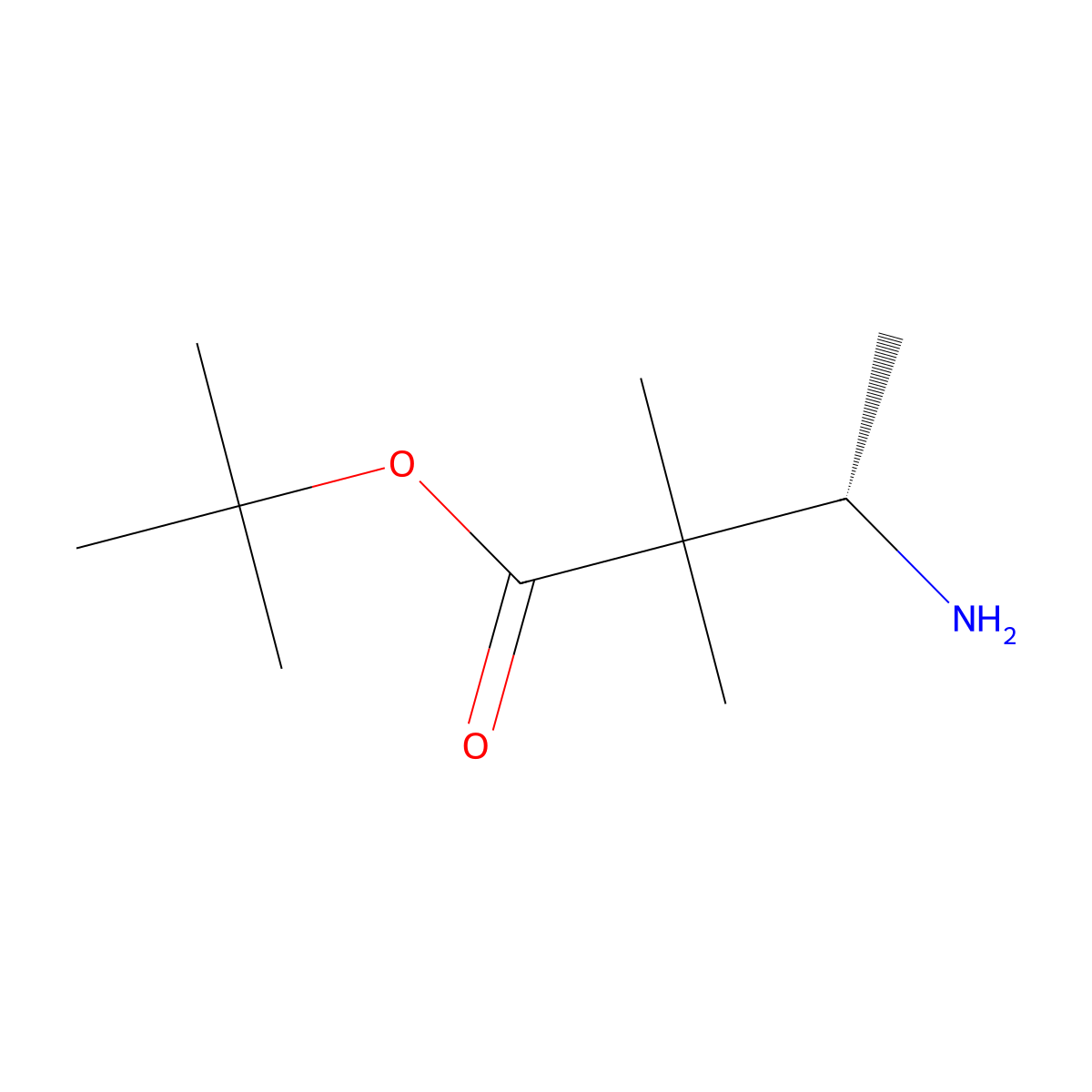 tert-butyl (3S)-3-amino-2,2-dimethylbutanoate molecular structure, CAS 2580095-75-4
