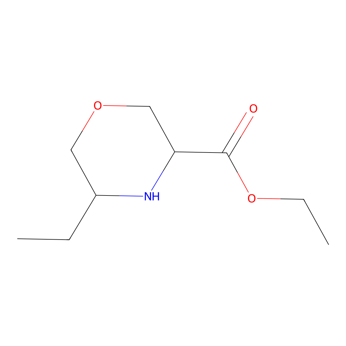 ethyl (3S,5S)-5-ethylmorpholine-3-carboxylate molecular structure, CAS 2580095-76-5
