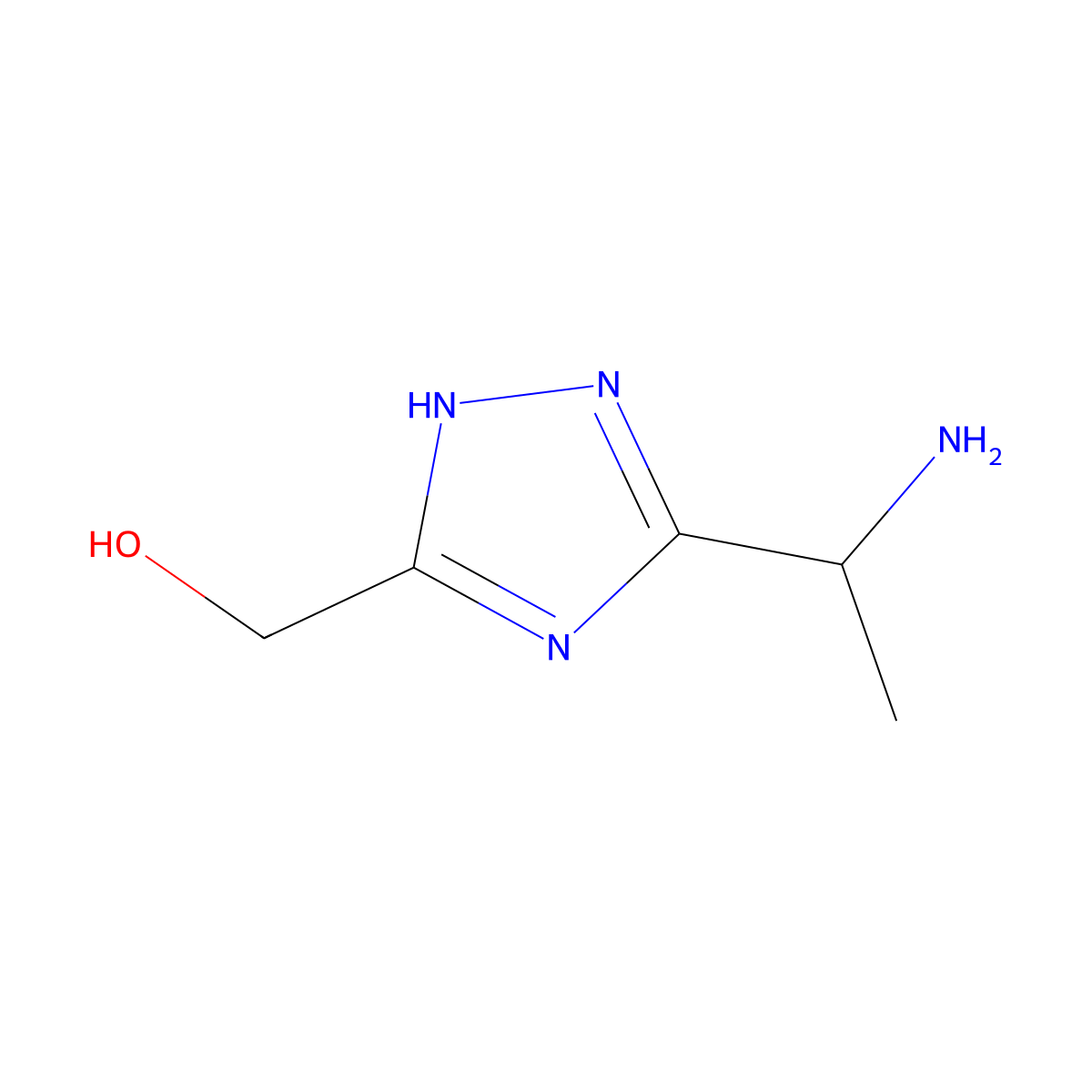 {3-[(1S)-1-aminoethyl]-1H-1,2,4-triazol-5-yl}methanol molecular structure, CAS 2580095-91-4
