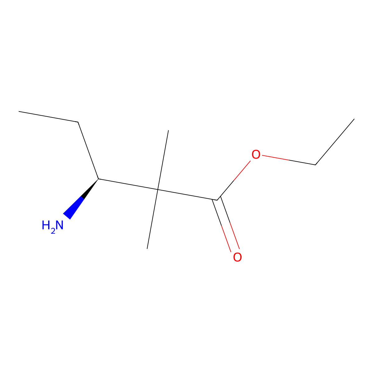 ethyl (3S)-3-amino-2,2-dimethylpentanoate molecular structure, CAS 2580095-93-6