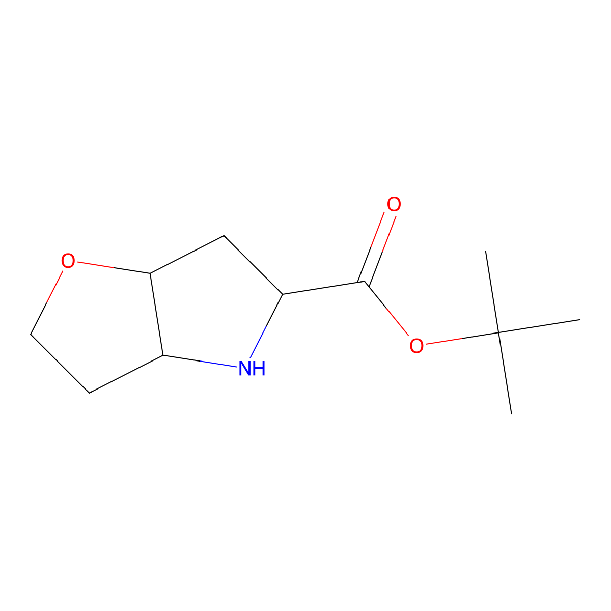 rac-tert-butyl (3aR,5R,6aR)-hexahydro-2H-furo[3,2-b]pyrrole-5-carboxylate molecular structure, CAS 2580096-03-1
