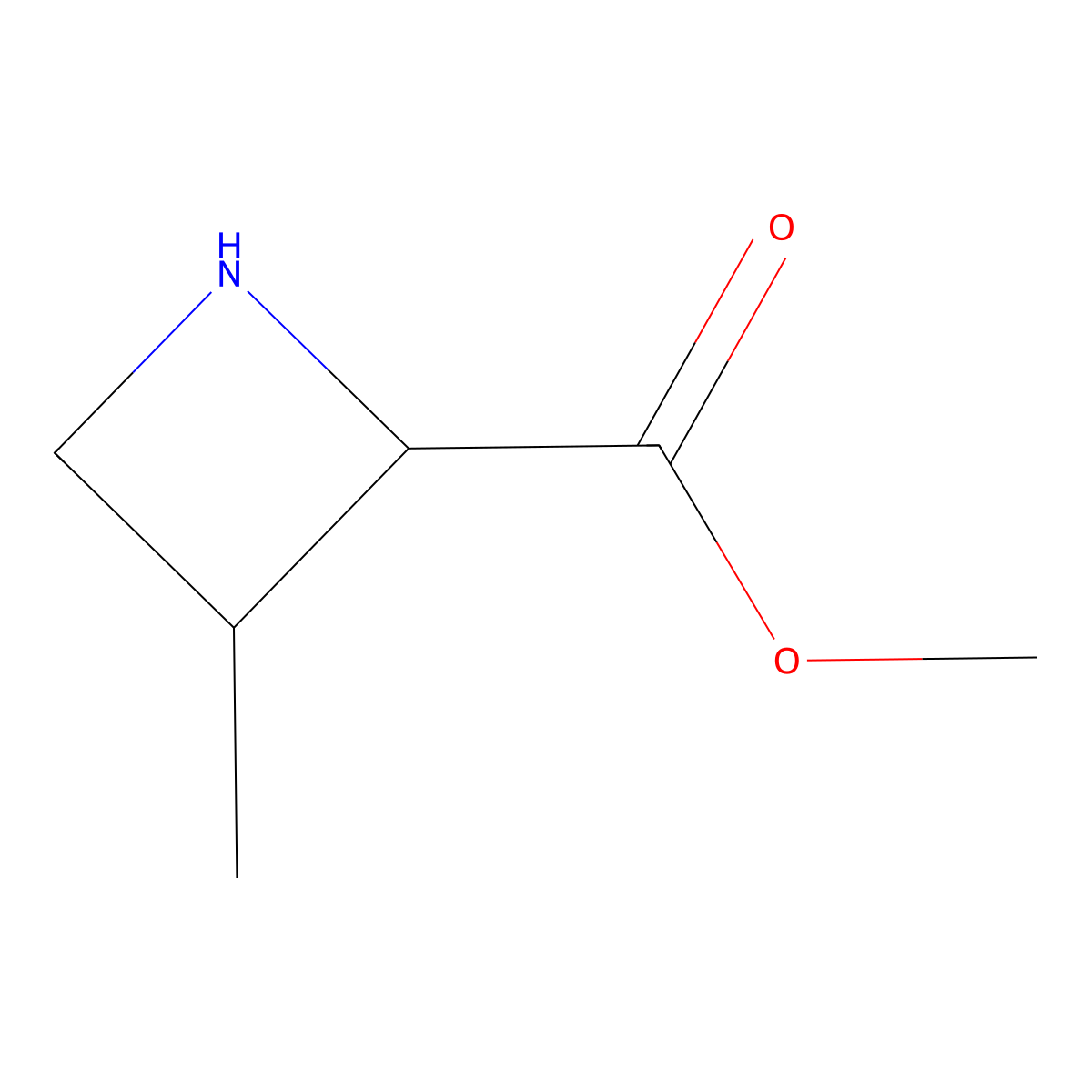 rac-methyl (2R,3S)-3-methylazetidine-2-carboxylate molecular structure, CAS 2580096-32-6