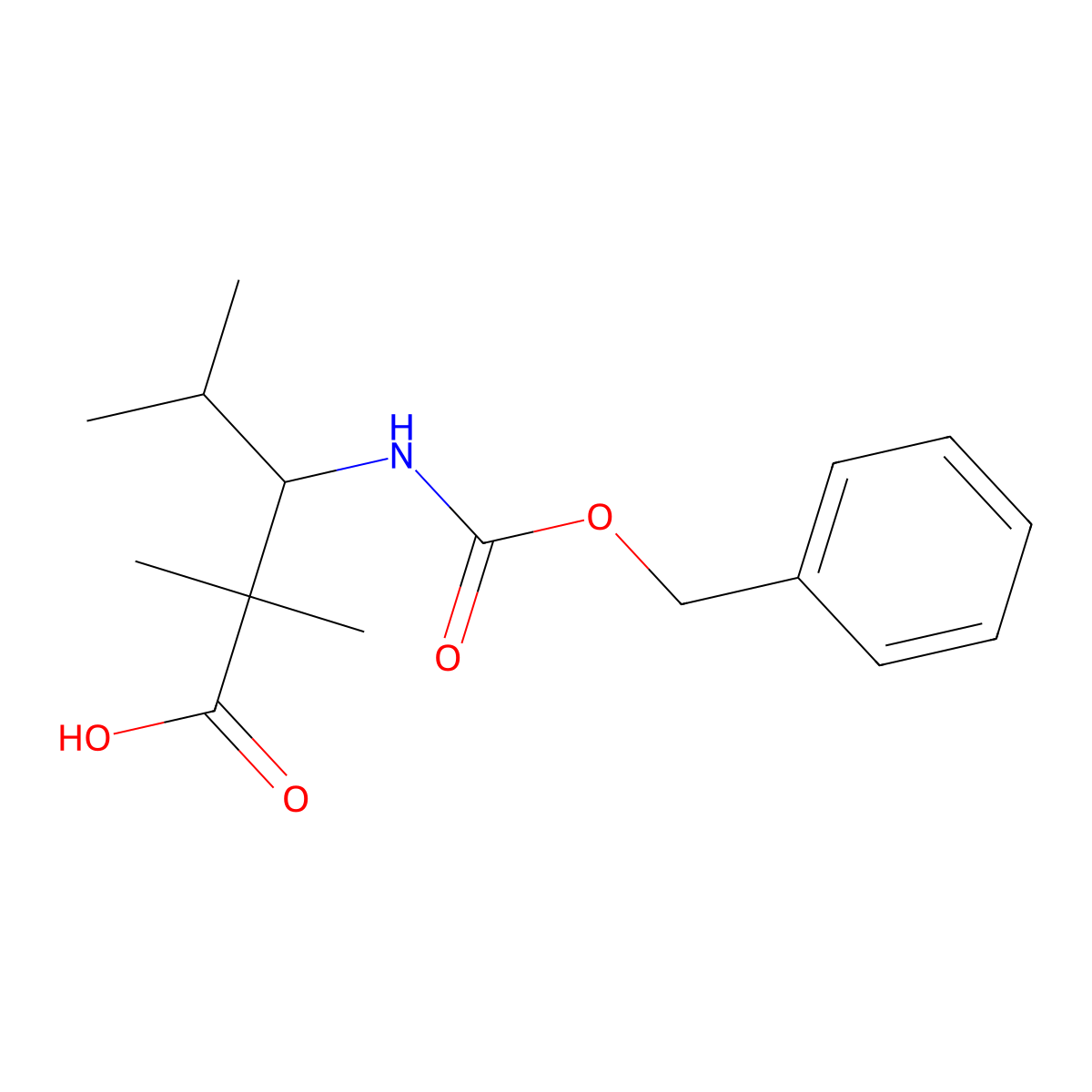 (3R)-3-{[(benzyloxy)carbonyl]amino}-2,2,4-trimethylpentanoic acid molecular structure, CAS 2580096-42-8