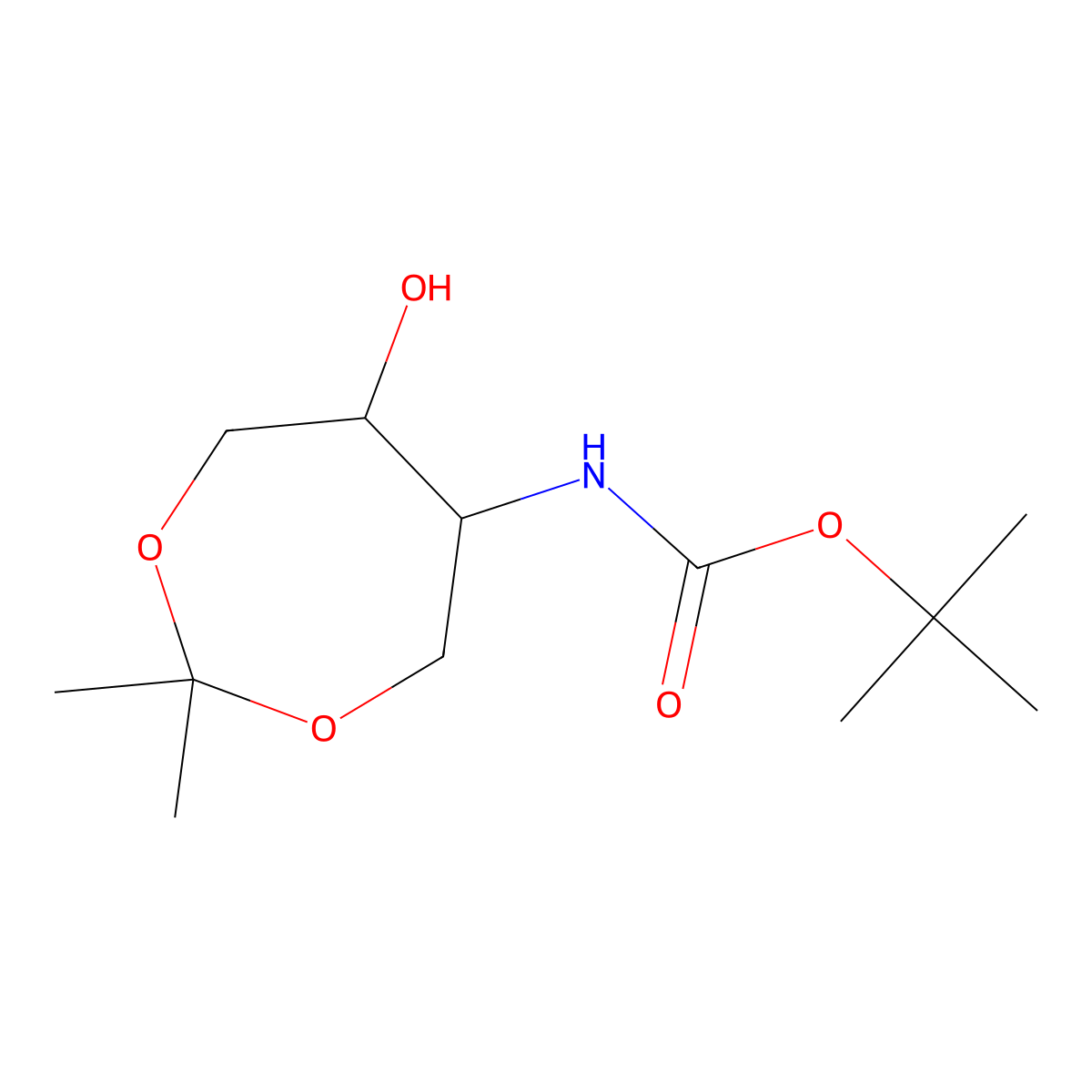 tert-butyl N-[(5R,6S)-6-hydroxy-2,2-dimethyl-1,3-dioxepan-5-yl]carbamate molecular structure, CAS 2580096-51-9