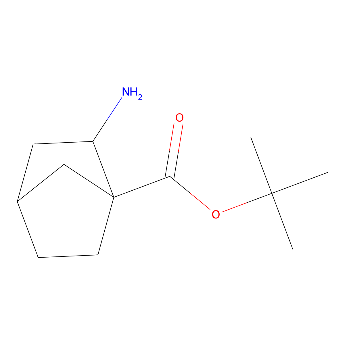 rac-tert-butyl (1R,2R,4R)-2-aminobicyclo[2.2.1]heptane-1-carboxylate molecular structure, CAS 2580096-61-1