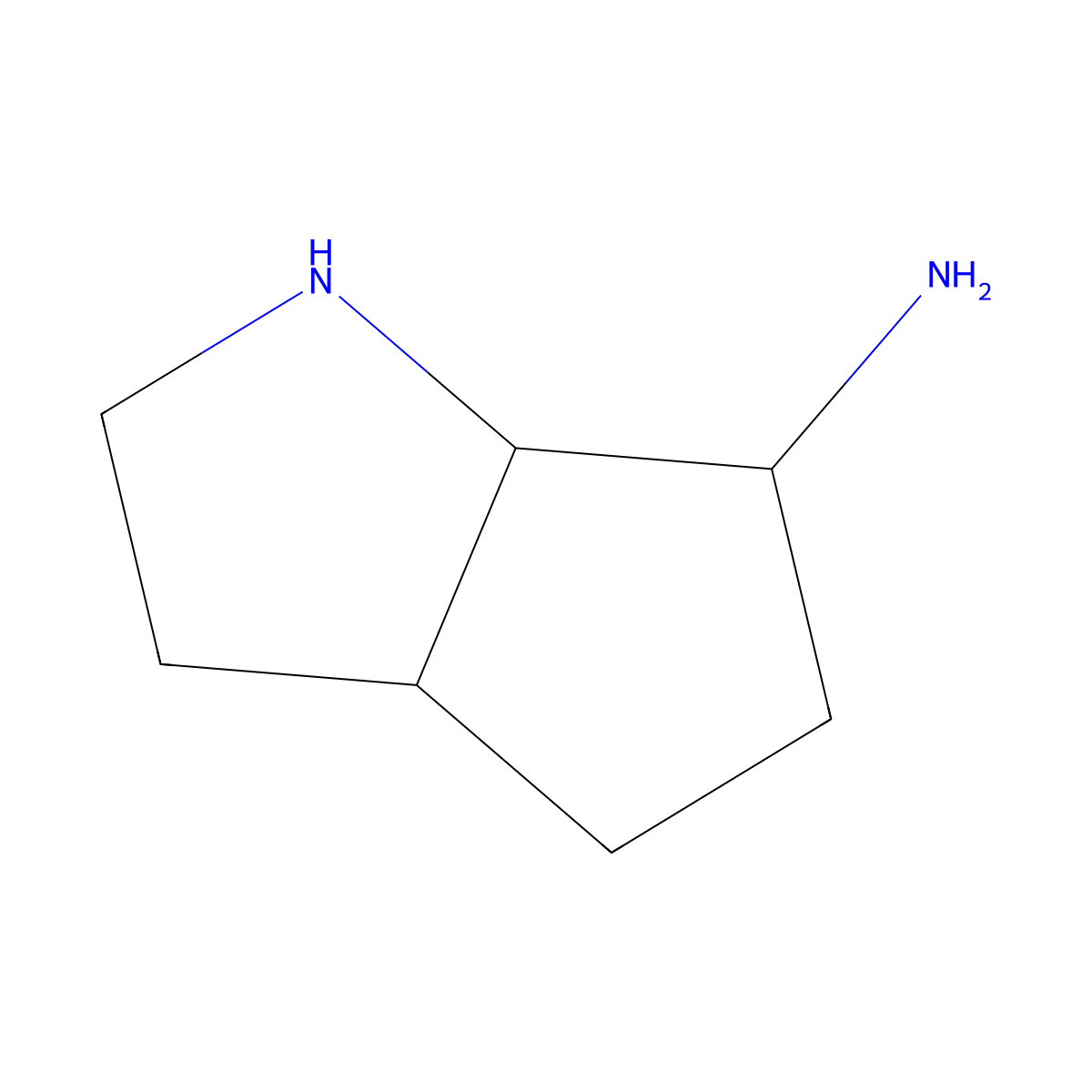 rac-(3aR,6S,6aS)-octahydrocyclopenta[b]pyrrol-6-amine molecular structure, CAS 2580097-16-9