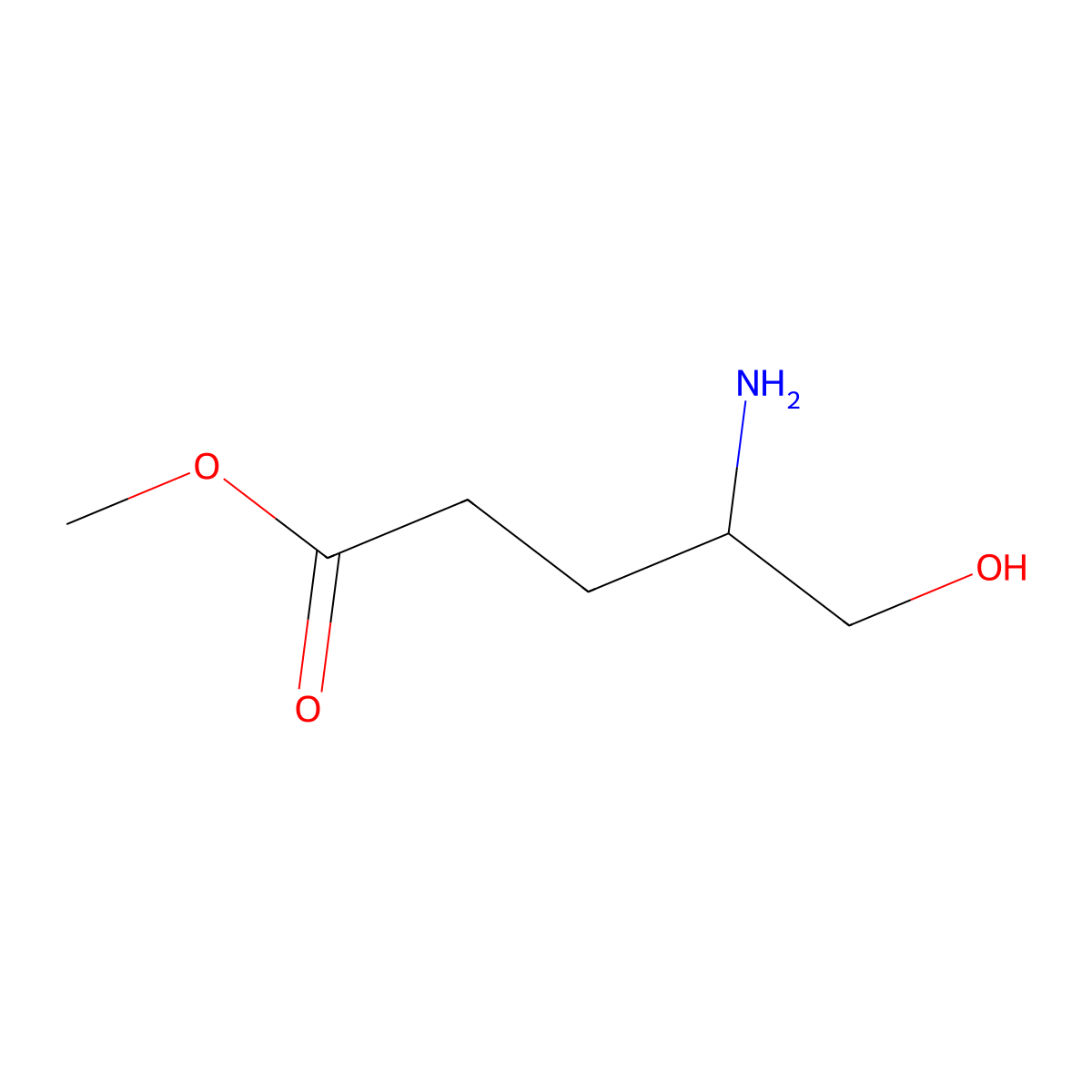 methyl (4S)-4-amino-5-hydroxypentanoate molecular structure, CAS 2580097-46-5