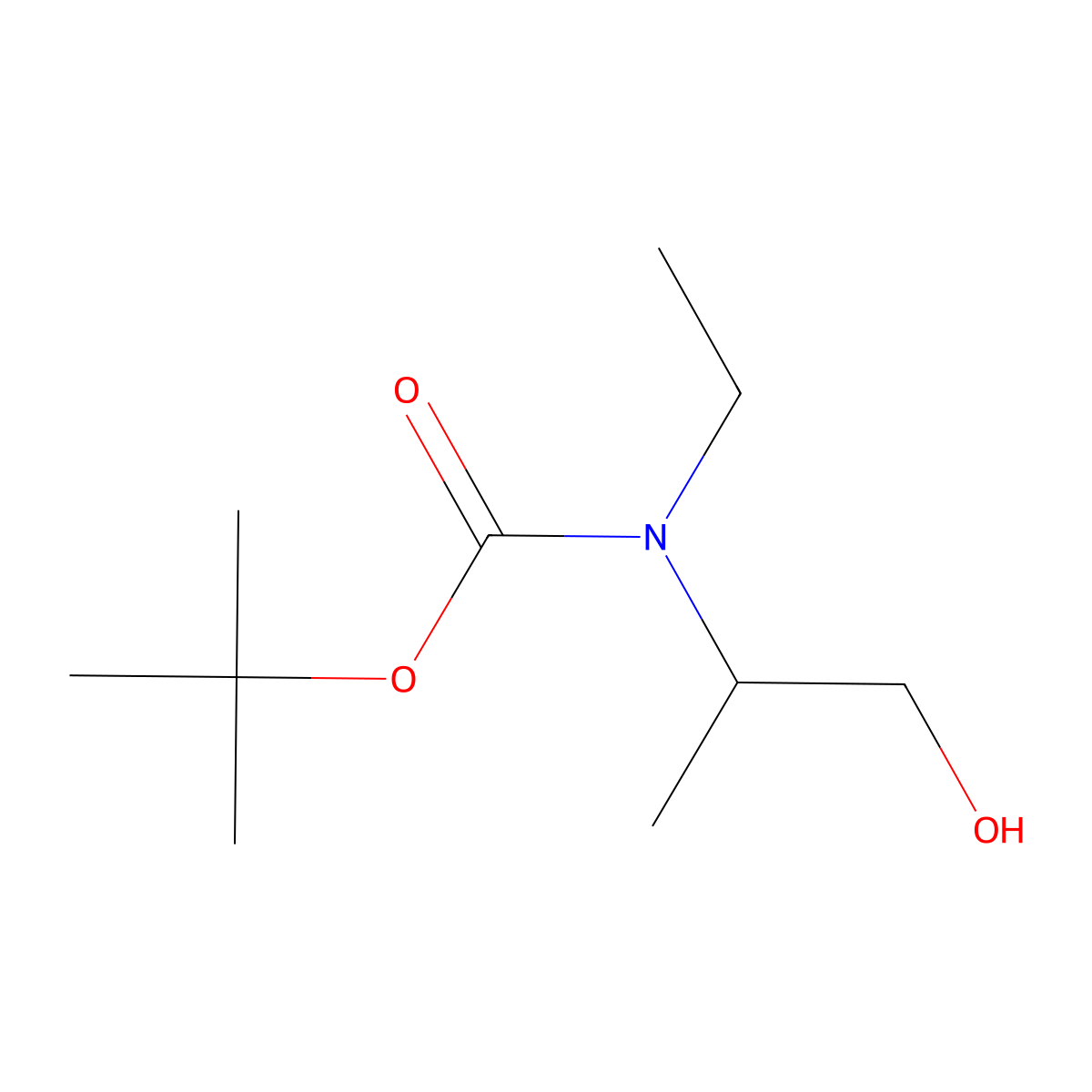 tert-butyl N-ethyl-N-[(2R)-1-hydroxypropan-2-yl]carbamate molecular structure, CAS 2580097-57-8