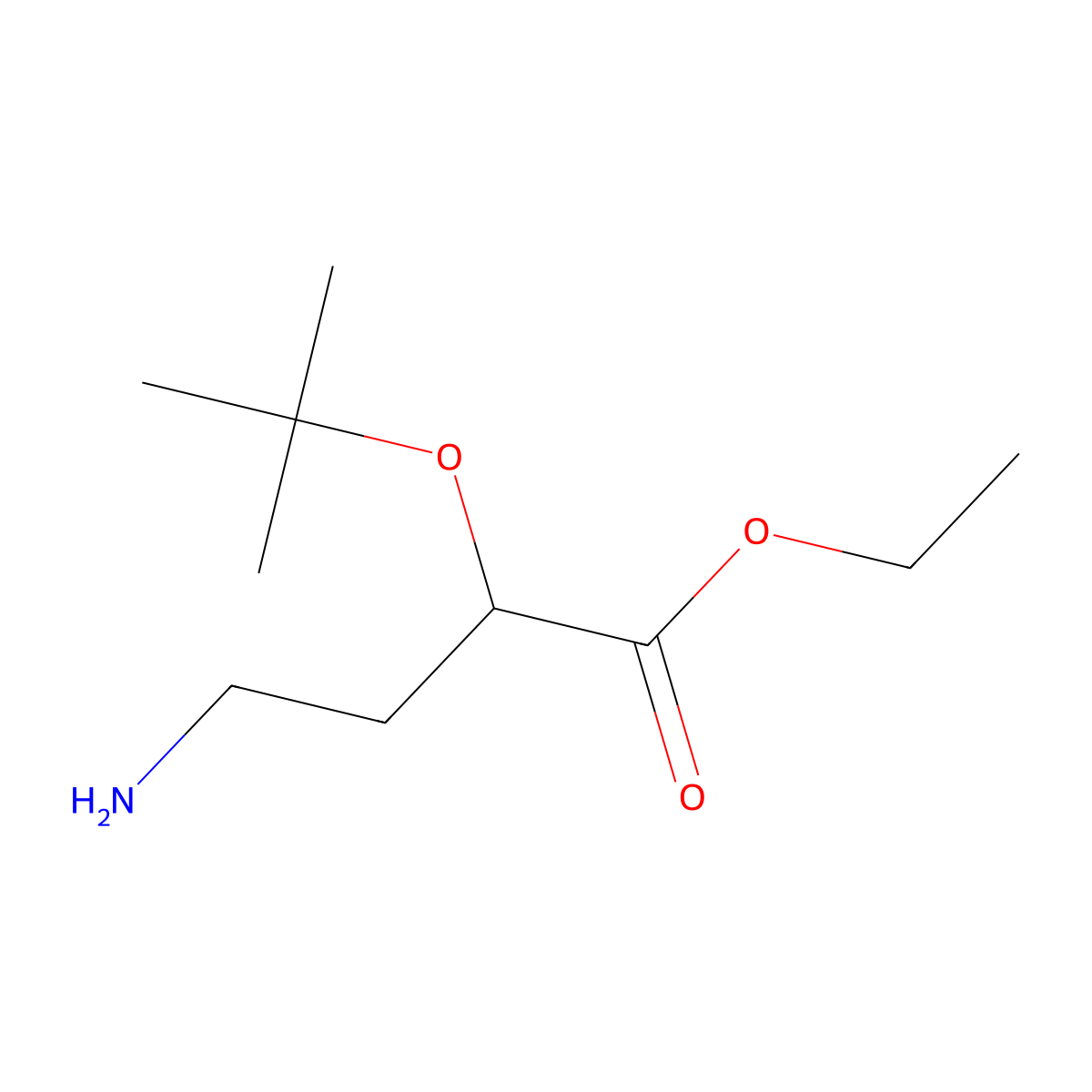 ethyl (2S)-4-amino-2-(tert-butoxy)butanoate molecular structure, CAS 2580097-72-7