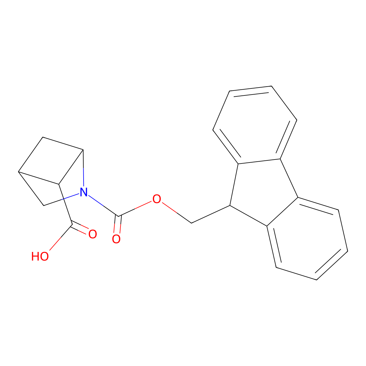 rac-(1R,4S,5R)-2-{[(9H-fluoren-9-yl)methoxy]carbonyl}-2-azabicyclo[2.1.1]hexane-5-carboxylic acid molecular structure, CAS 2580097-90-9