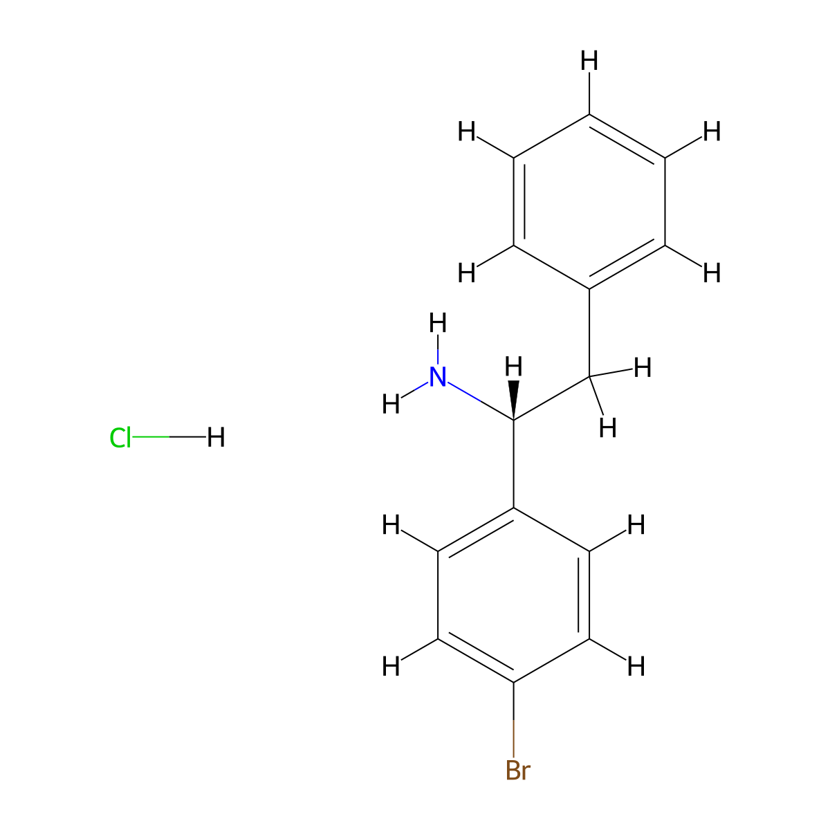 (1R)-1-(4-Bromophenyl)-2-phenylethanamine;hydrochloride molecular structure, CAS 2580097-98-7