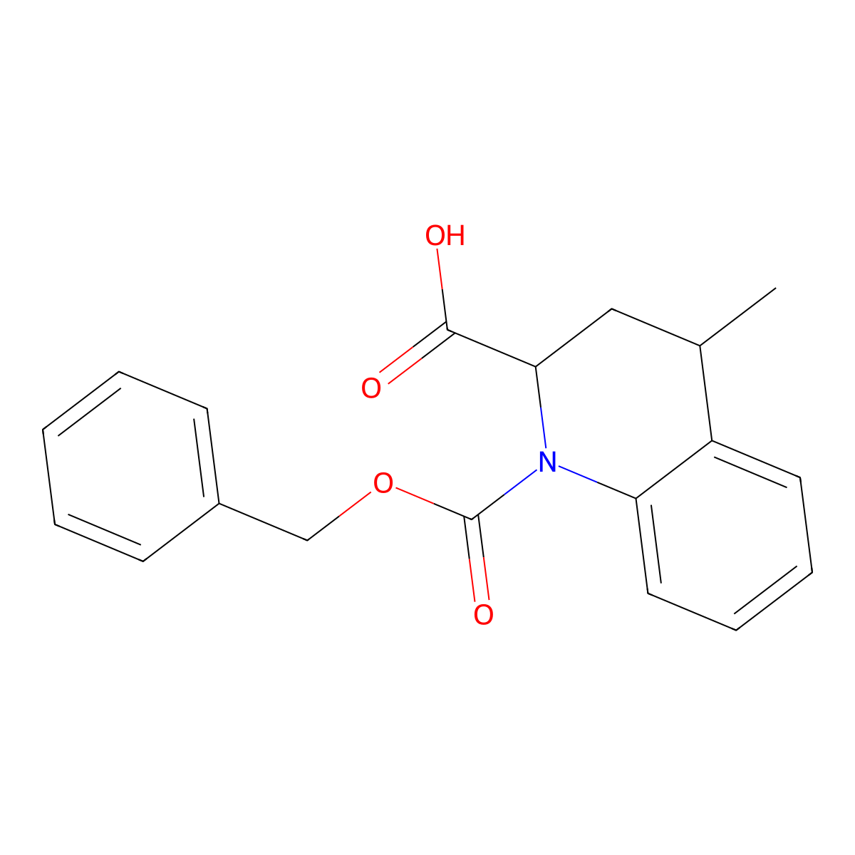 rac-(2R,4R)-1-[(benzyloxy)carbonyl]-4-methyl-1,2,3,4-tetrahydroquinoline-2-carboxylic acid molecular structure, CAS 2580098-14-0