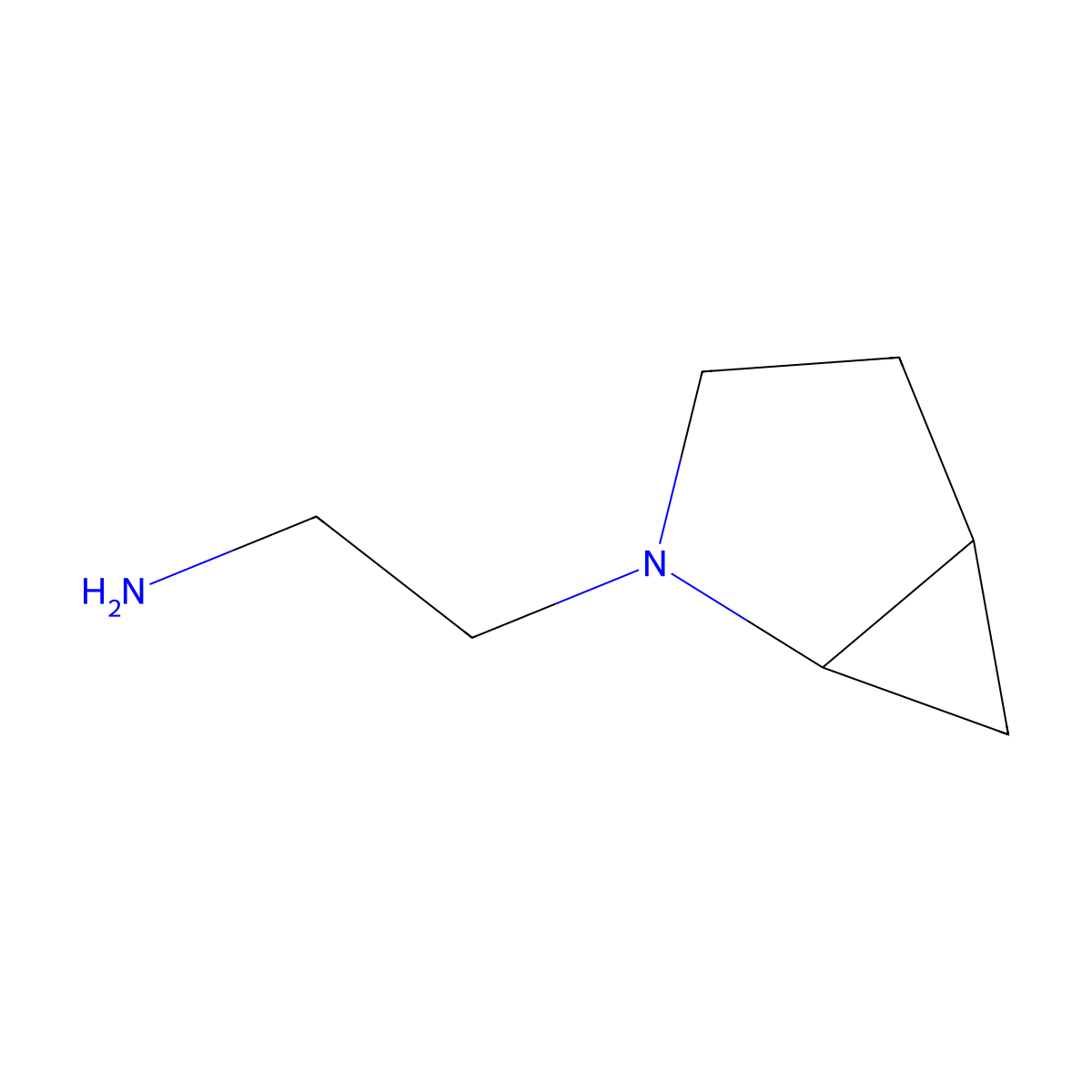 2-[(1S,5R)-2-Azabicyclo[3.1.0]hexan-2-yl]ethanamine molecular structure, CAS 2580098-28-6