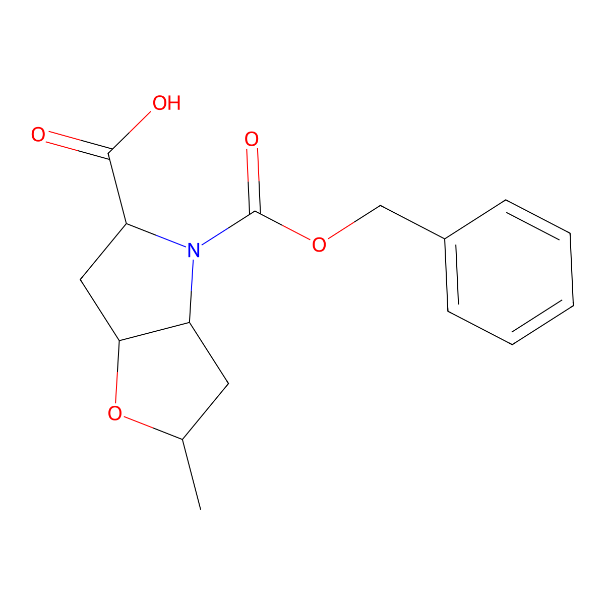 rac-(2R,3aS,5R,6aS)-4-[(benzyloxy)carbonyl]-2-methyl-hexahydro-2H-furo[3,2-b]pyrrole-5-carboxylic acid molecular structure, CAS 2580098-43-5