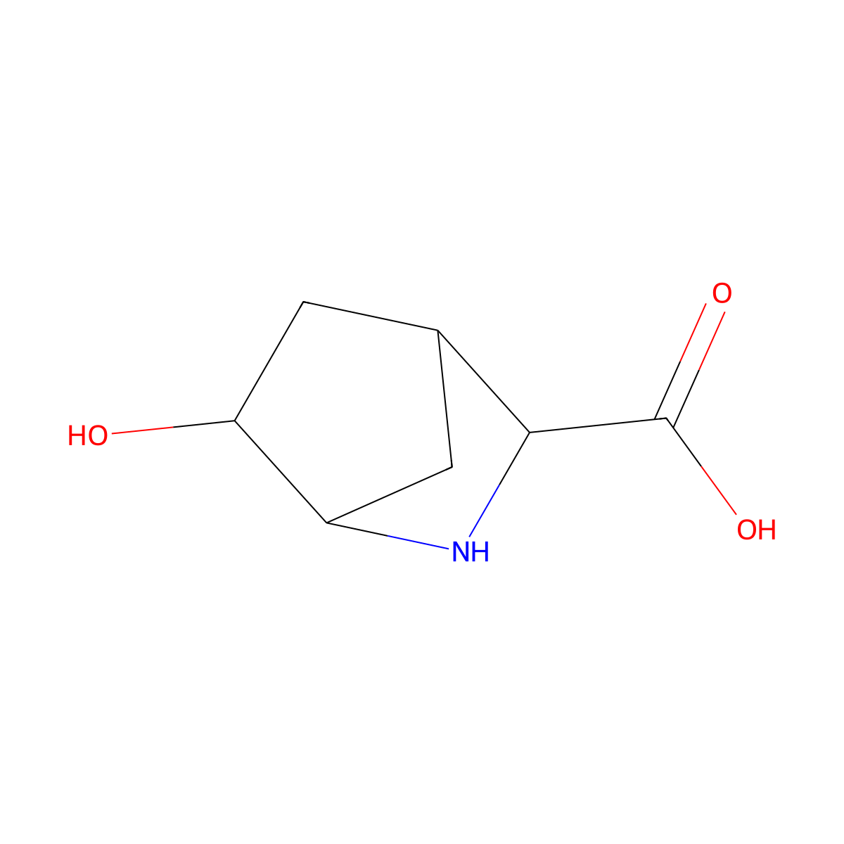 rac-(1R,3R,4S,6R)-6-hydroxy-2-azabicyclo[2.2.1]heptane-3-carboxylic acid molecular structure, CAS 2580098-64-0