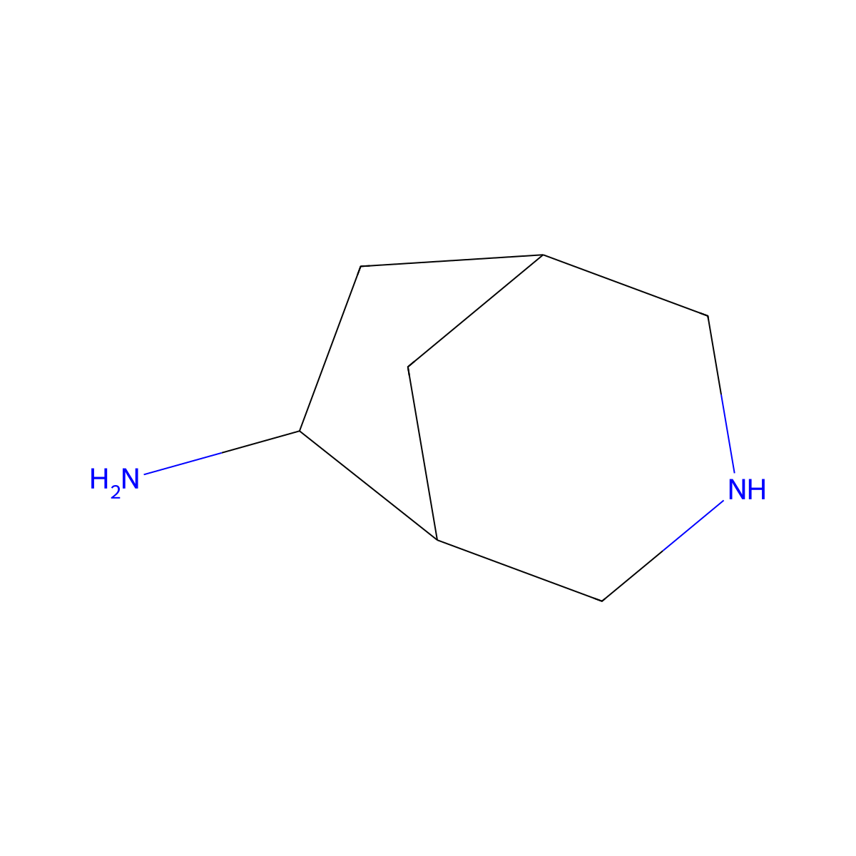 rac-(1R,5R,6R)-3-azabicyclo[3.2.1]octan-6-amine molecular structure, CAS 2580098-69-5