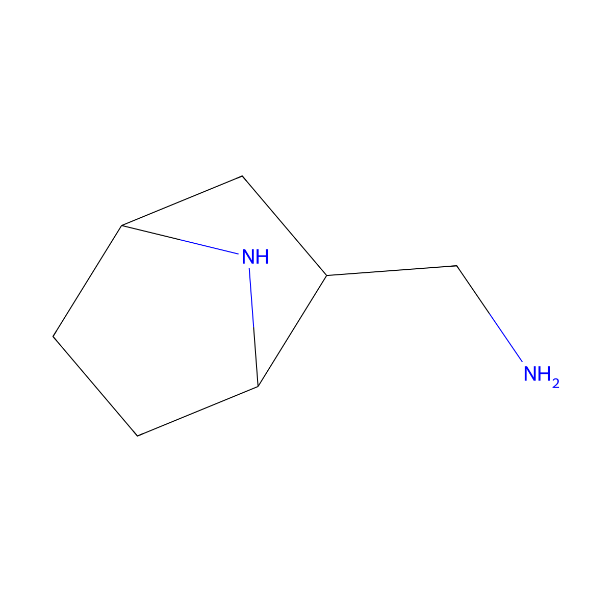 rac-[(1R,2R,4S)-7-azabicyclo[2.2.1]heptan-2-yl]methanamine molecular structure, CAS 2580098-74-2
