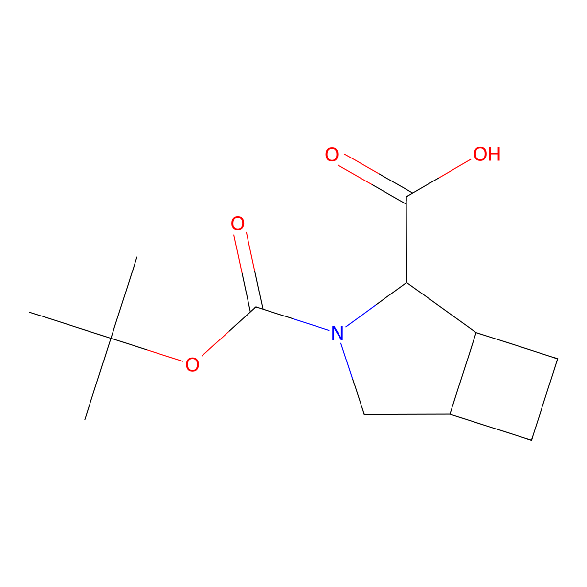 rac-(1R,2R,5S)-3-[(tert-butoxy)carbonyl]-3-azabicyclo[3.2.0]heptane-2-carboxylic acid molecular structure, CAS 2580098-81-1