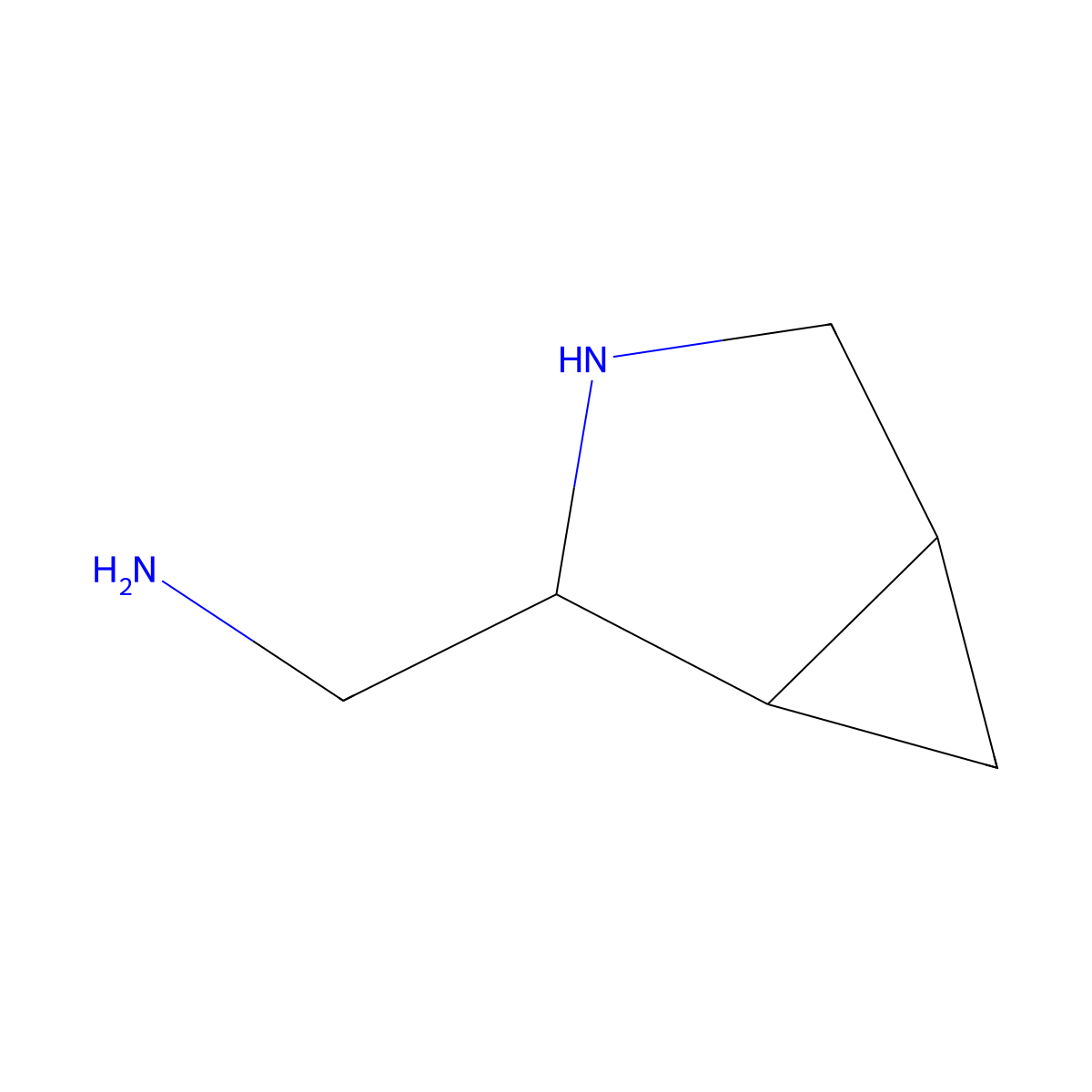 ((1S,2S,5R)-3-Azabicyclo[3.1.0]hexan-2-yl)methanamine molecular structure, CAS 2580098-90-2