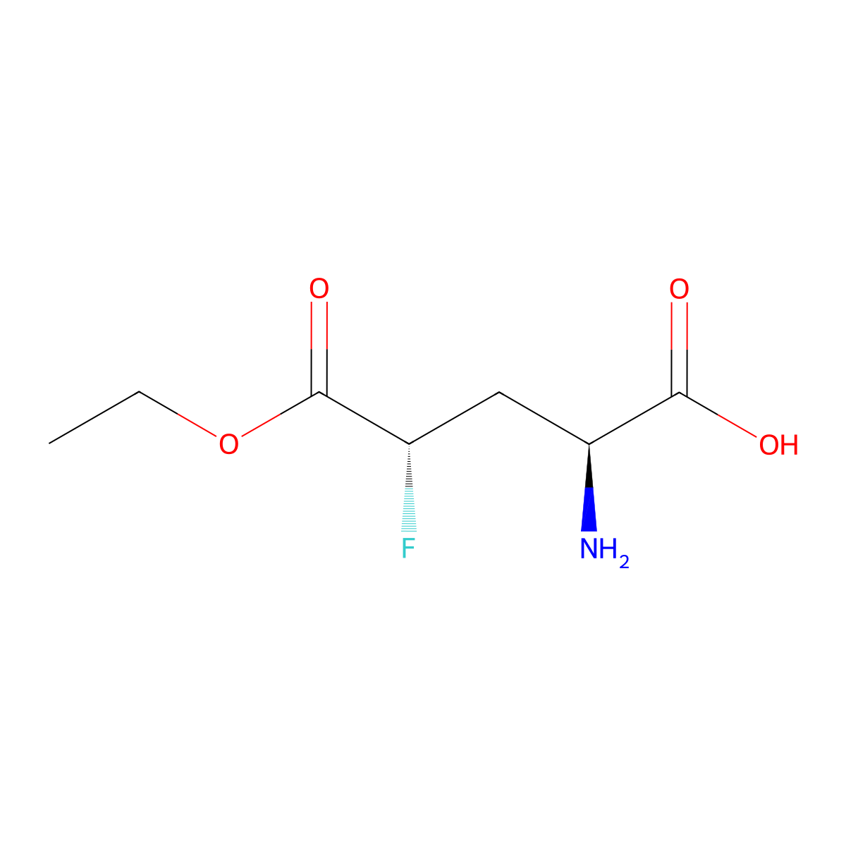 (2S,4S)-2-amino-5-ethoxy-4-fluoro-5-oxopentanoic acid molecular structure, CAS 2580098-96-8