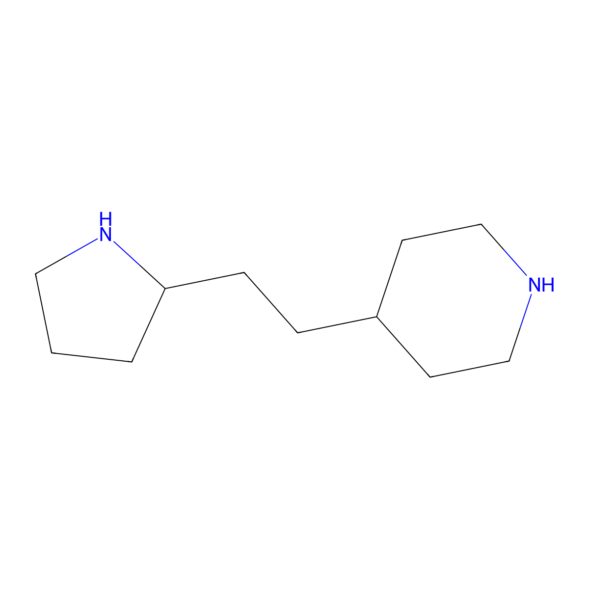 4-{2-[(2R)-pyrrolidin-2-yl]ethyl}piperidine molecular structure, CAS 2580099-22-3