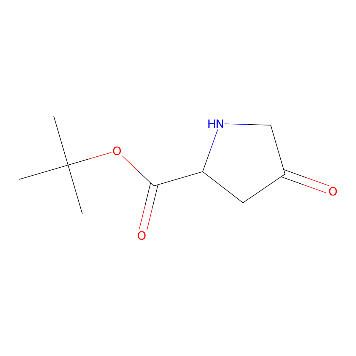 tert-butyl (2S)-4-oxopyrrolidine-2-carboxylate molecular structure, CAS 2580099-30-3
