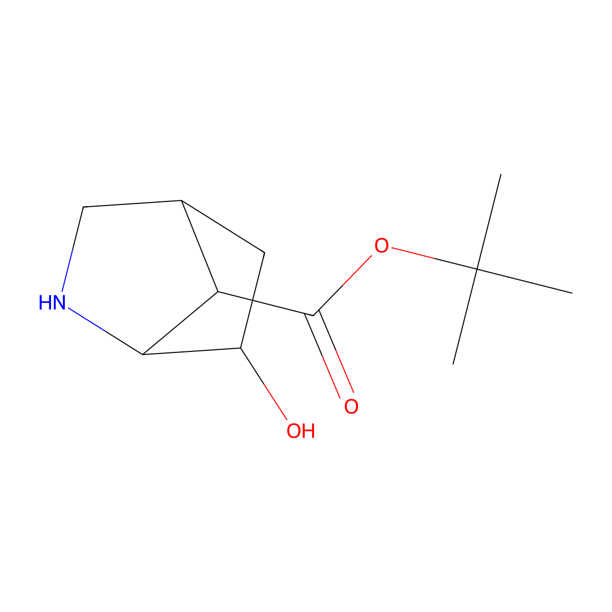 rac-tert-butyl (1R,4R,6R,7S)-6-hydroxy-2-azabicyclo[2.2.1]heptane-7-carboxylate molecular structure, CAS 2580099-53-0