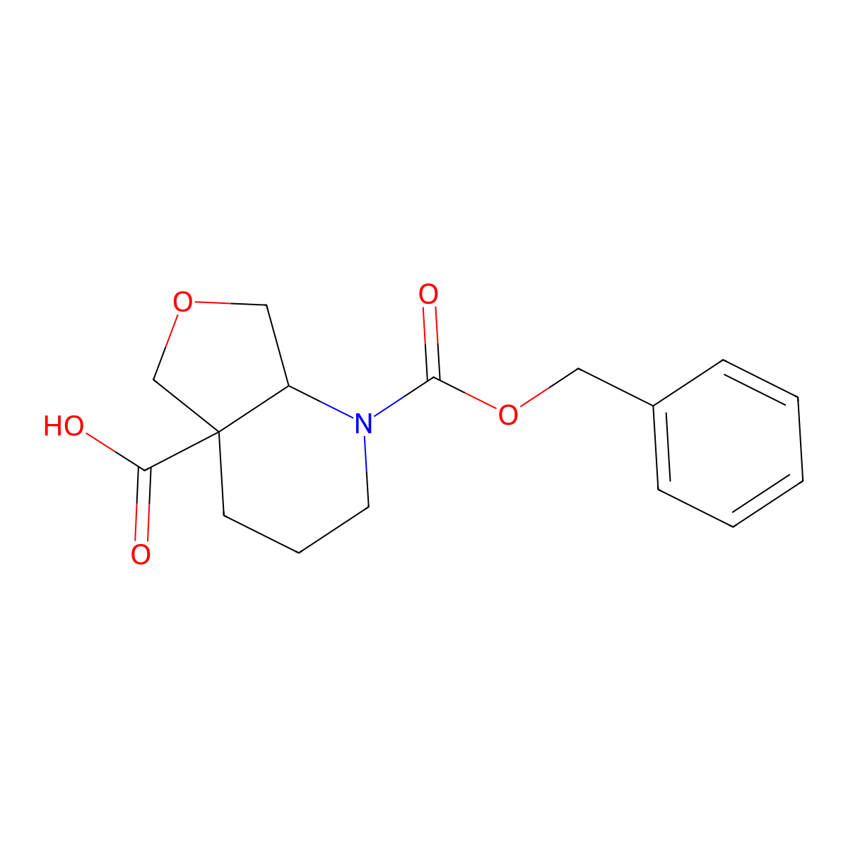 rac-(4aR,7aS)-1-[(benzyloxy)carbonyl]-octahydrofuro[3,4-b]pyridine-4a-carboxylic acid molecular structure, CAS 2580099-79-0