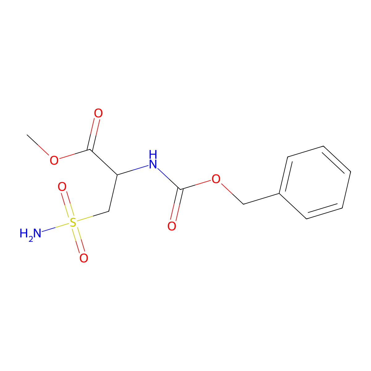methyl (2S)-2-{[(benzyloxy)carbonyl]amino}-3-sulfamoylpropanoate molecular structure, CAS 2580100-05-4